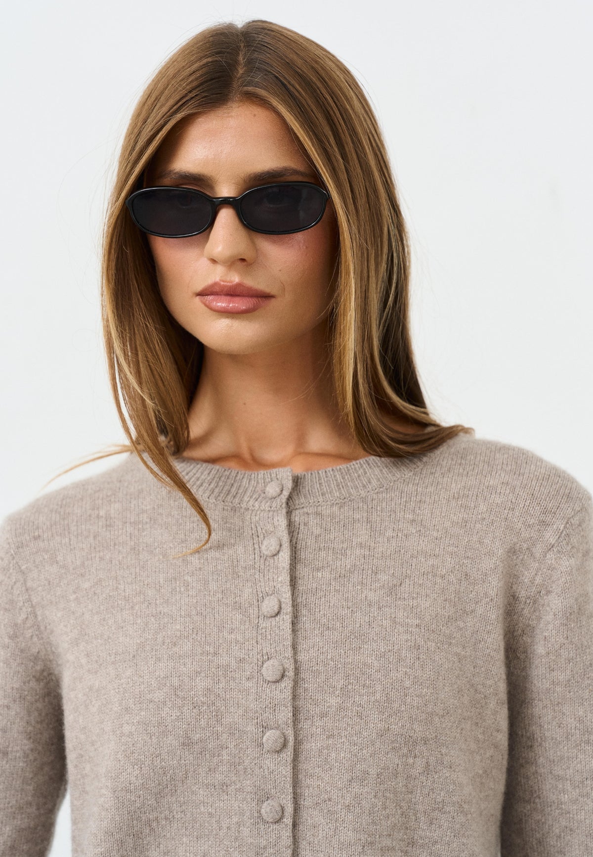 Cashmere Cardigan - Cappuccino