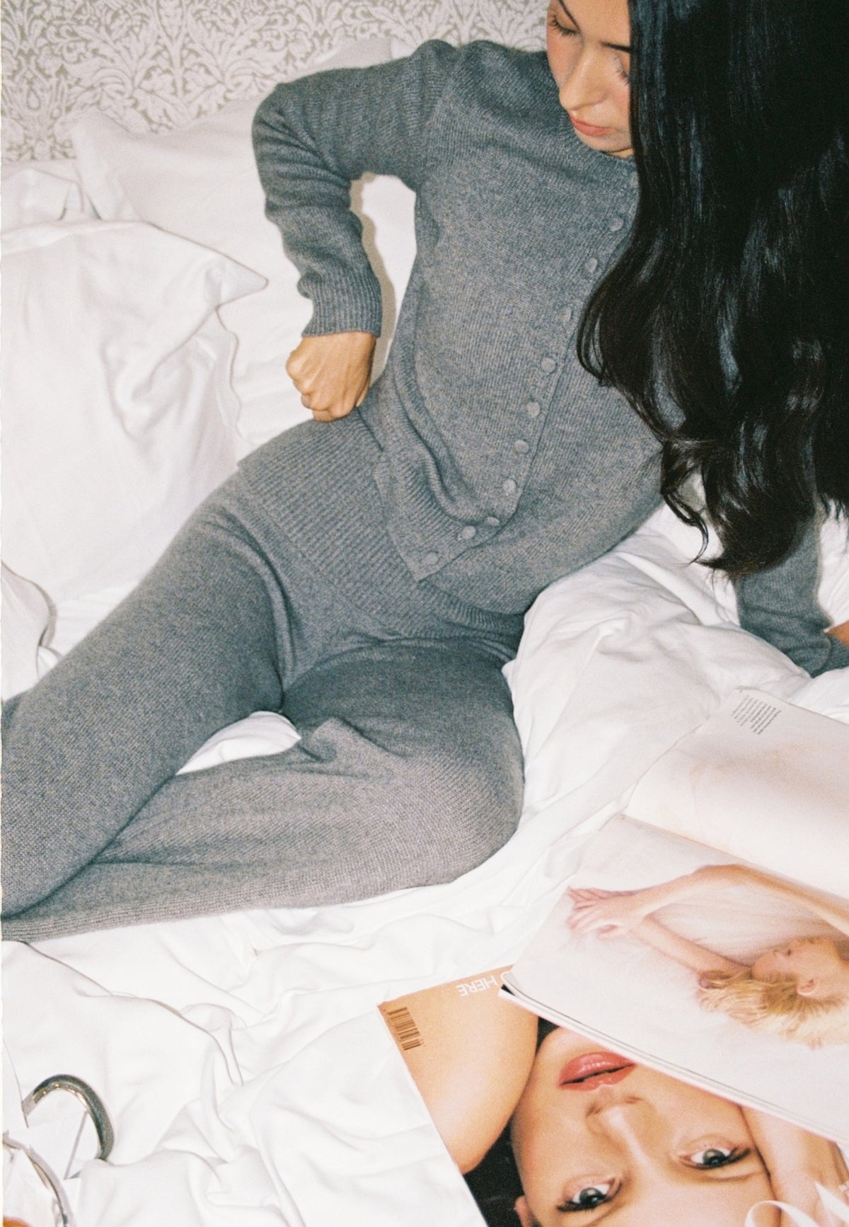 Cashmere Foldover Pants - Truffle