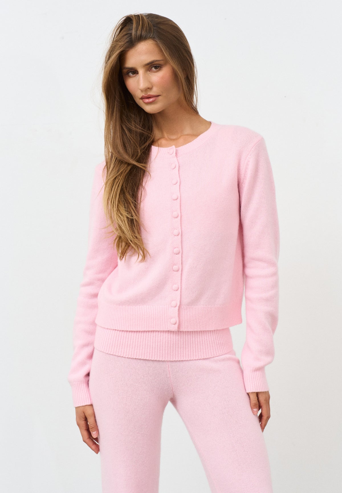 Cashmere Cardigan - Soft Pink