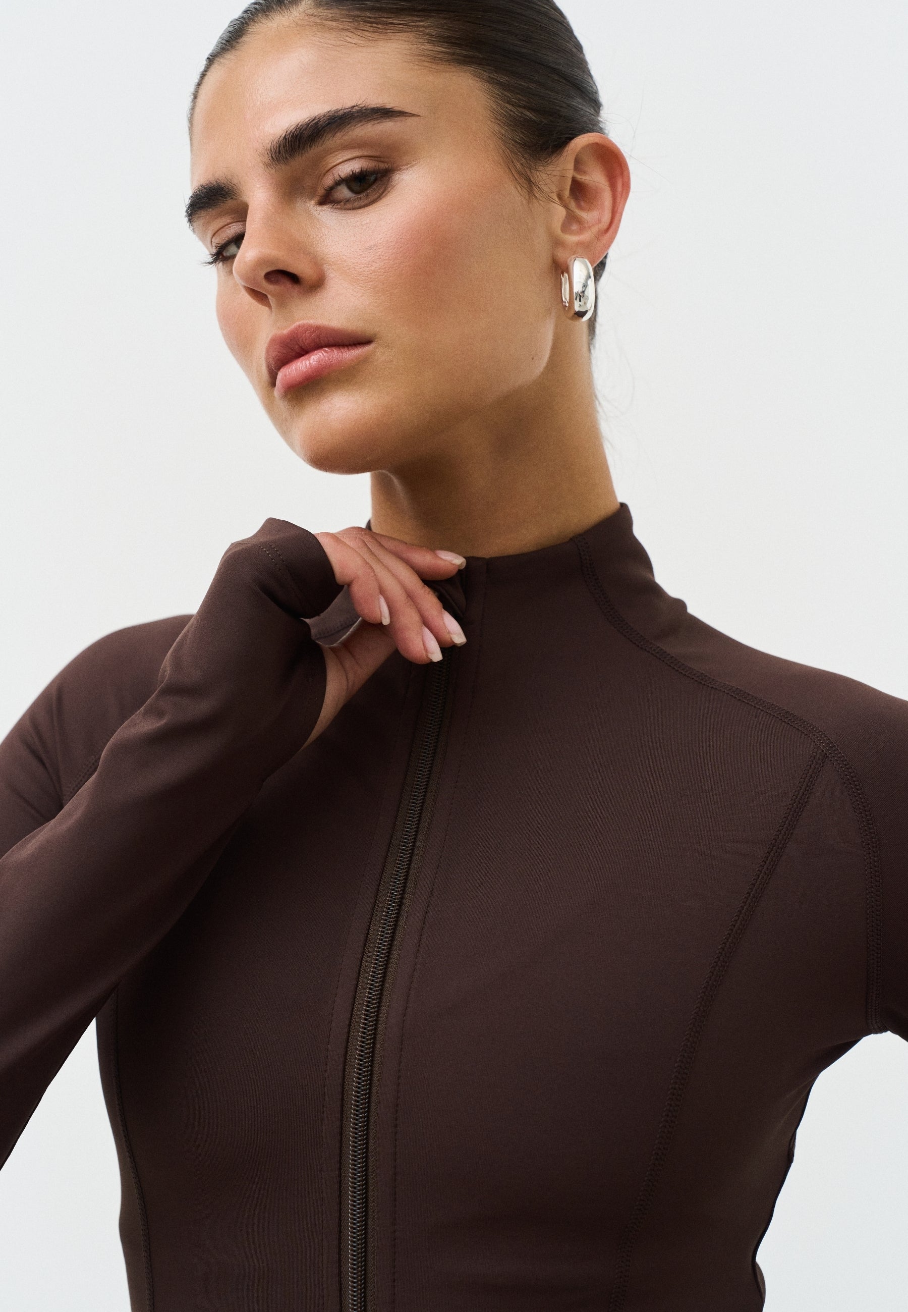 Softsculpt Zip Jacket - Espresso