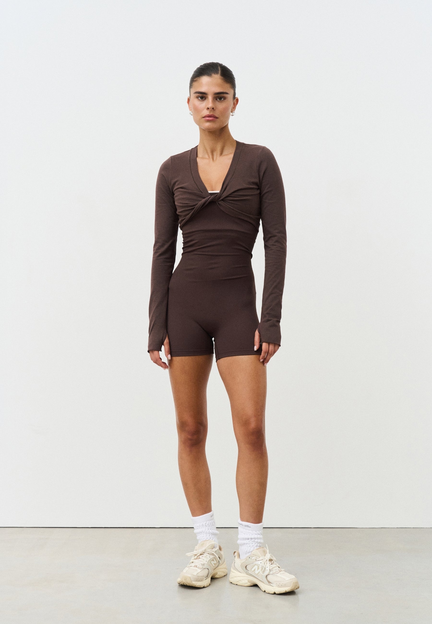 Soft Cotton Twist Top - Espresso