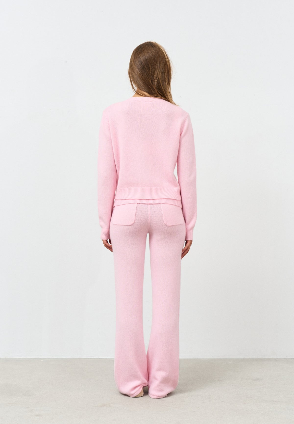Cashmere Foldover Pants - Soft Pink