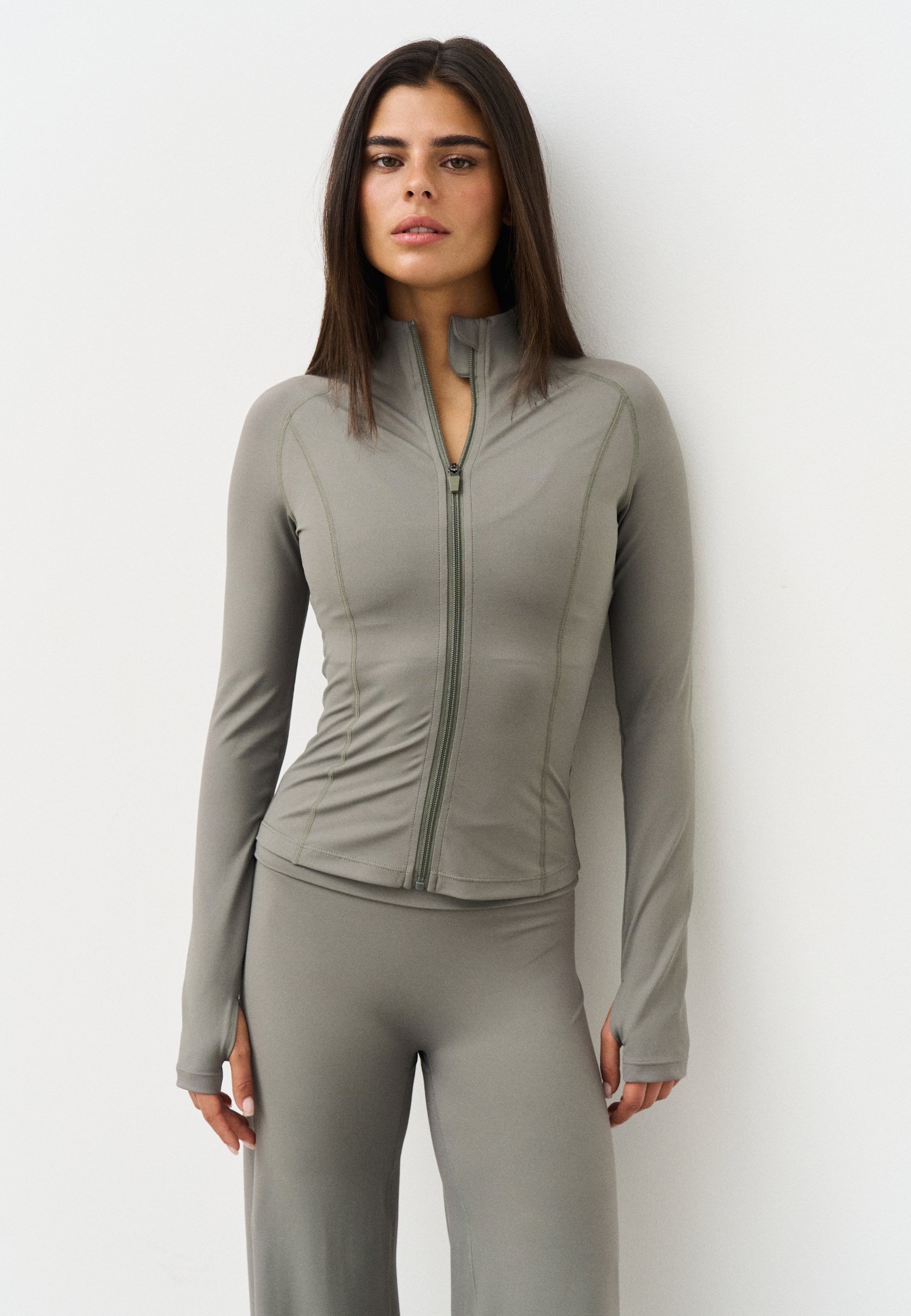 Softsculpt Zip Jacket - Dark Olive