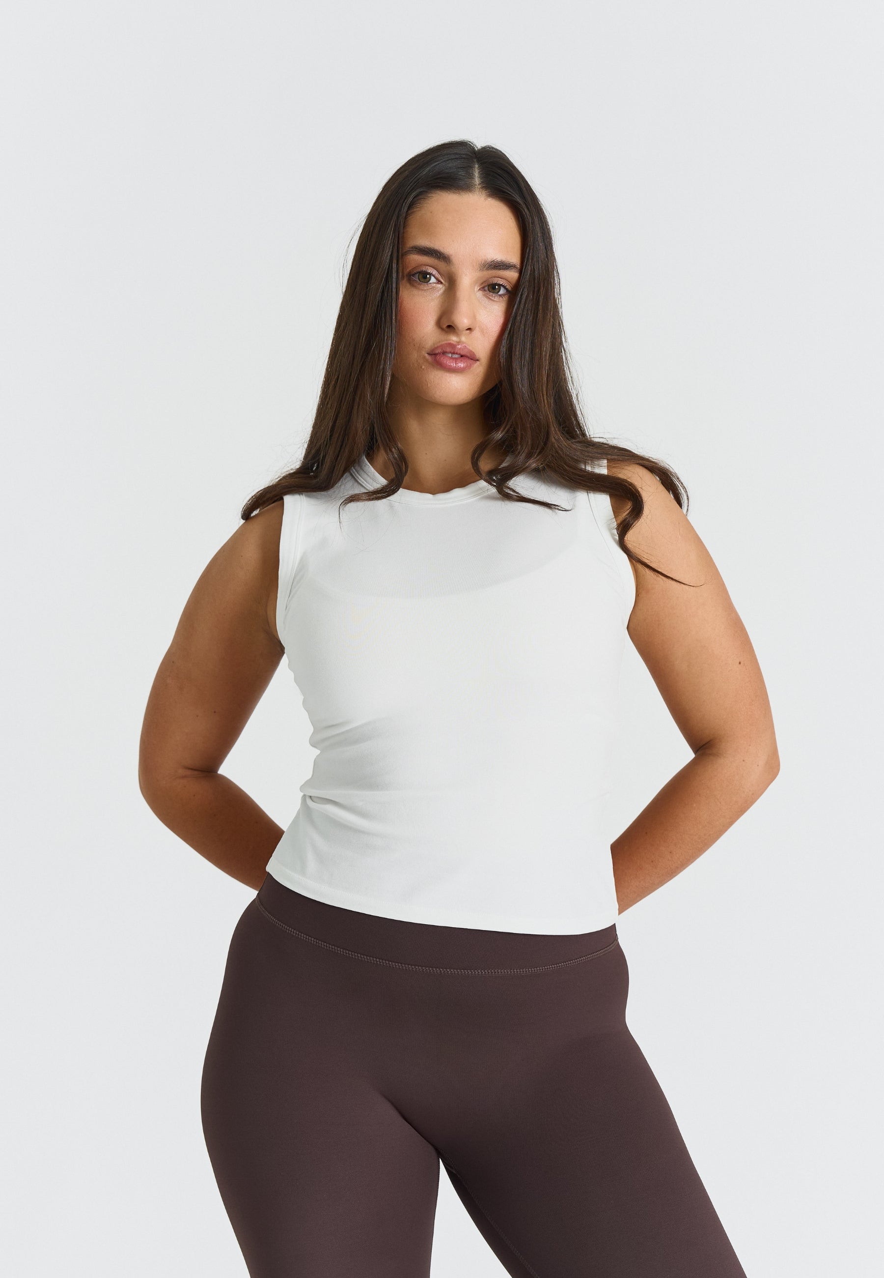 Cosy Soft Cotton Tank Top Off White