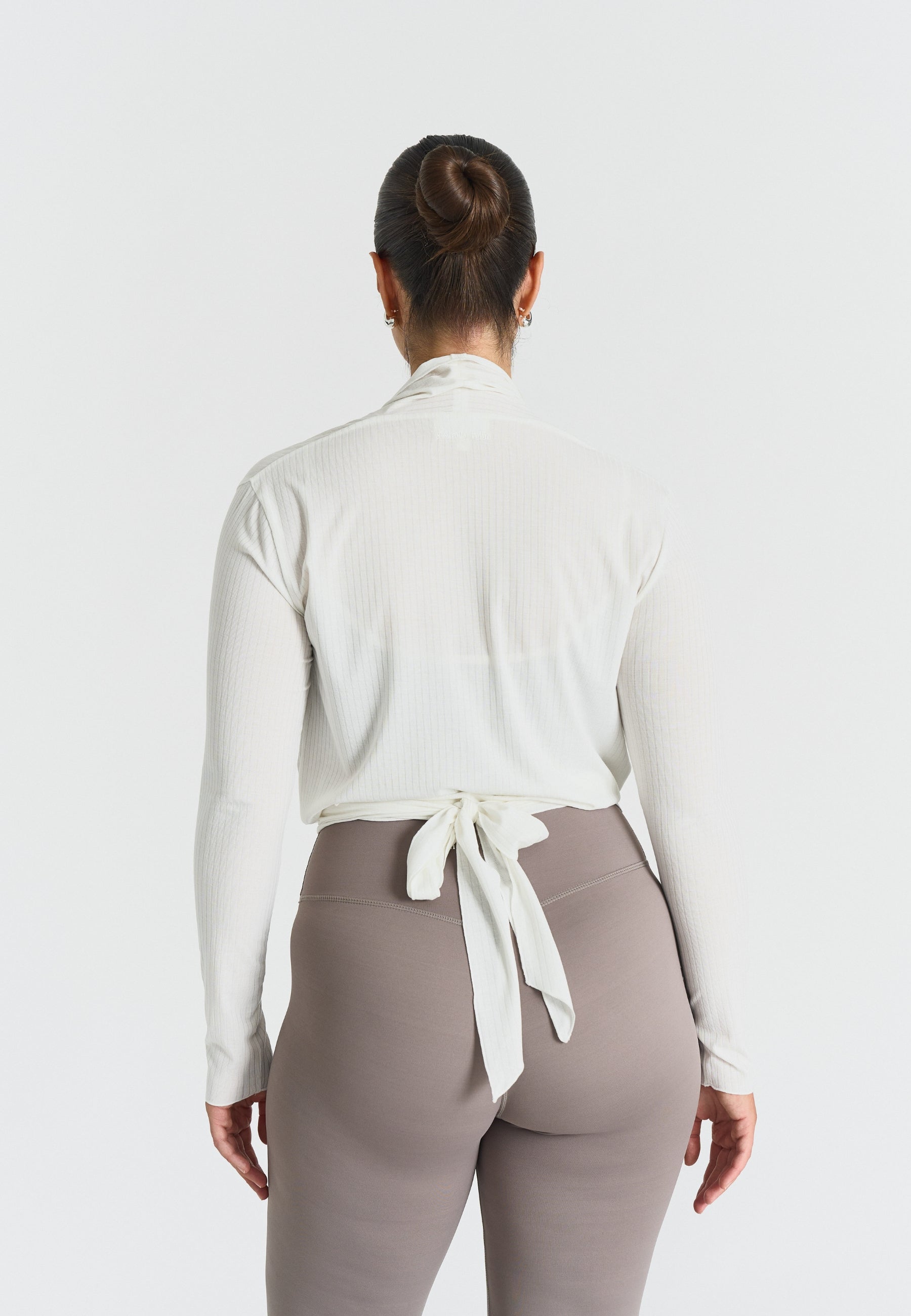 Ribbed Ballet Wrap - Off White