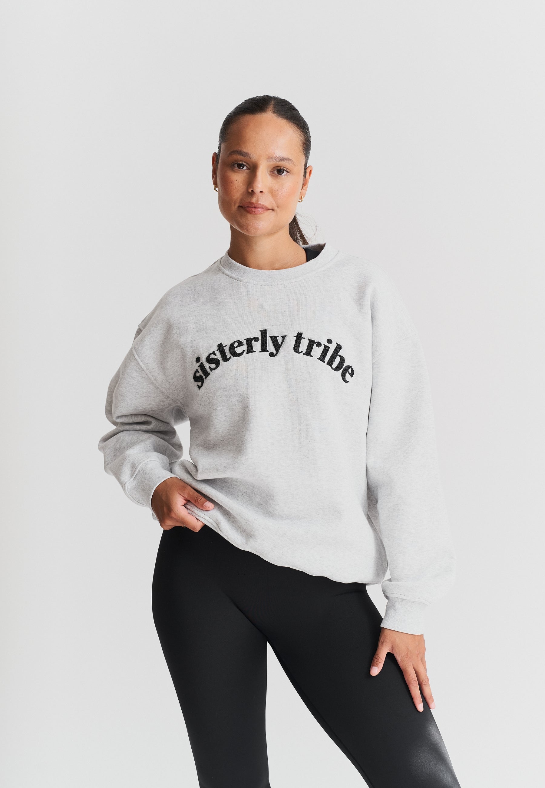 Sisterly Tribe Sweatshirt Grey Marl