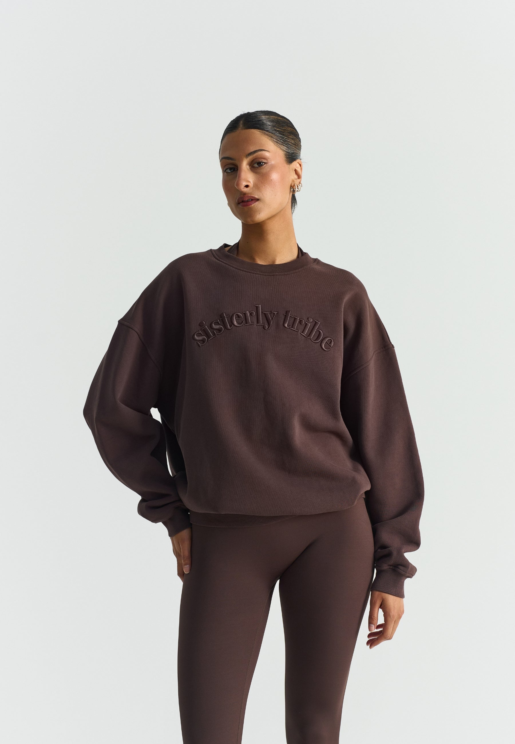 Sisterly Tribe Sweatshirt - Espresso