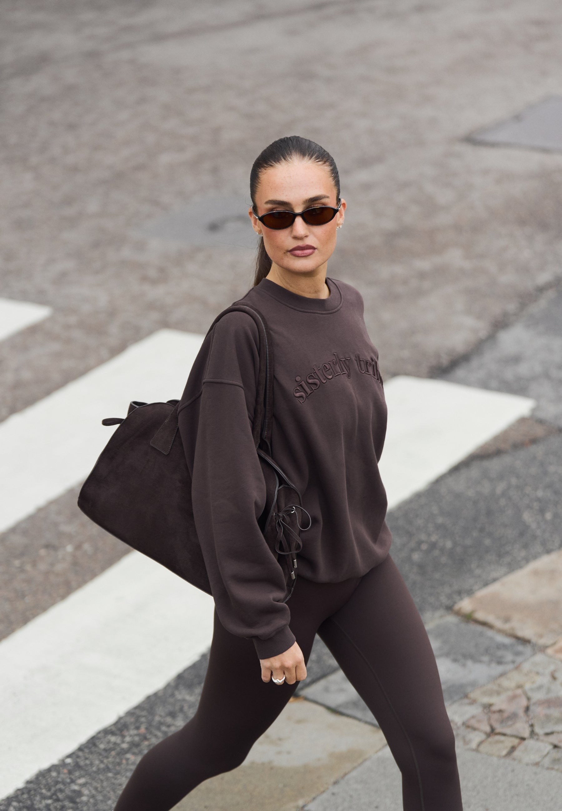 Sisterly Tribe Sweatshirt - Espresso