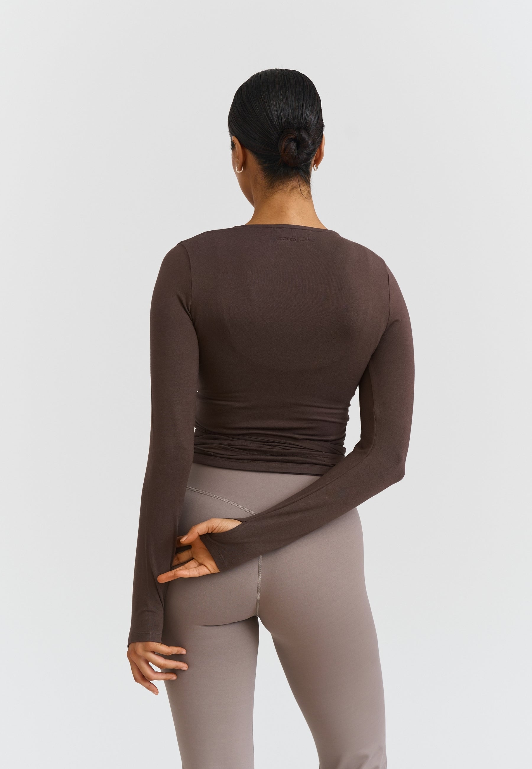 Soft Ballet Wrap Top Espresso
