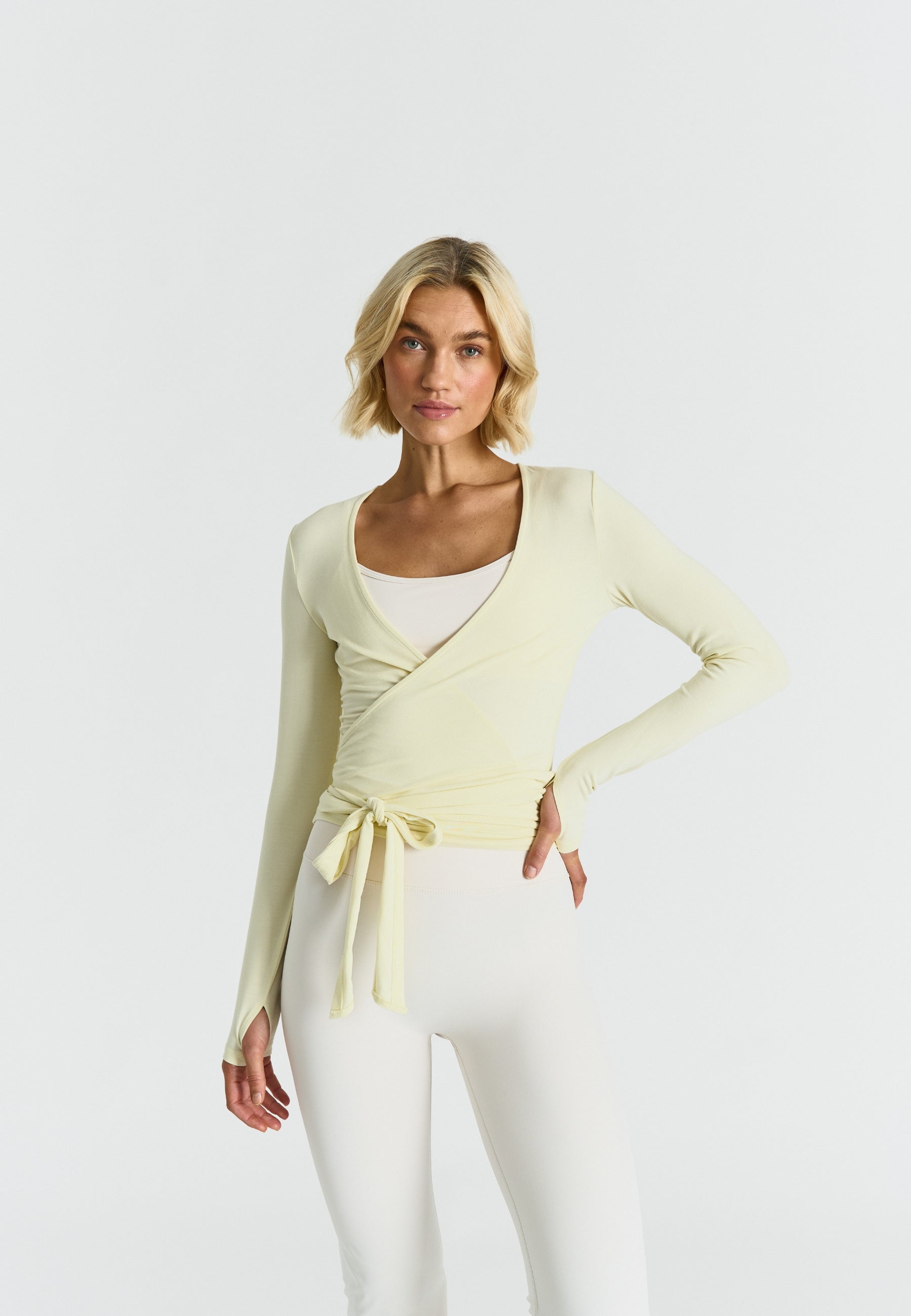 Soft Ballet Wrap Top Lemonade