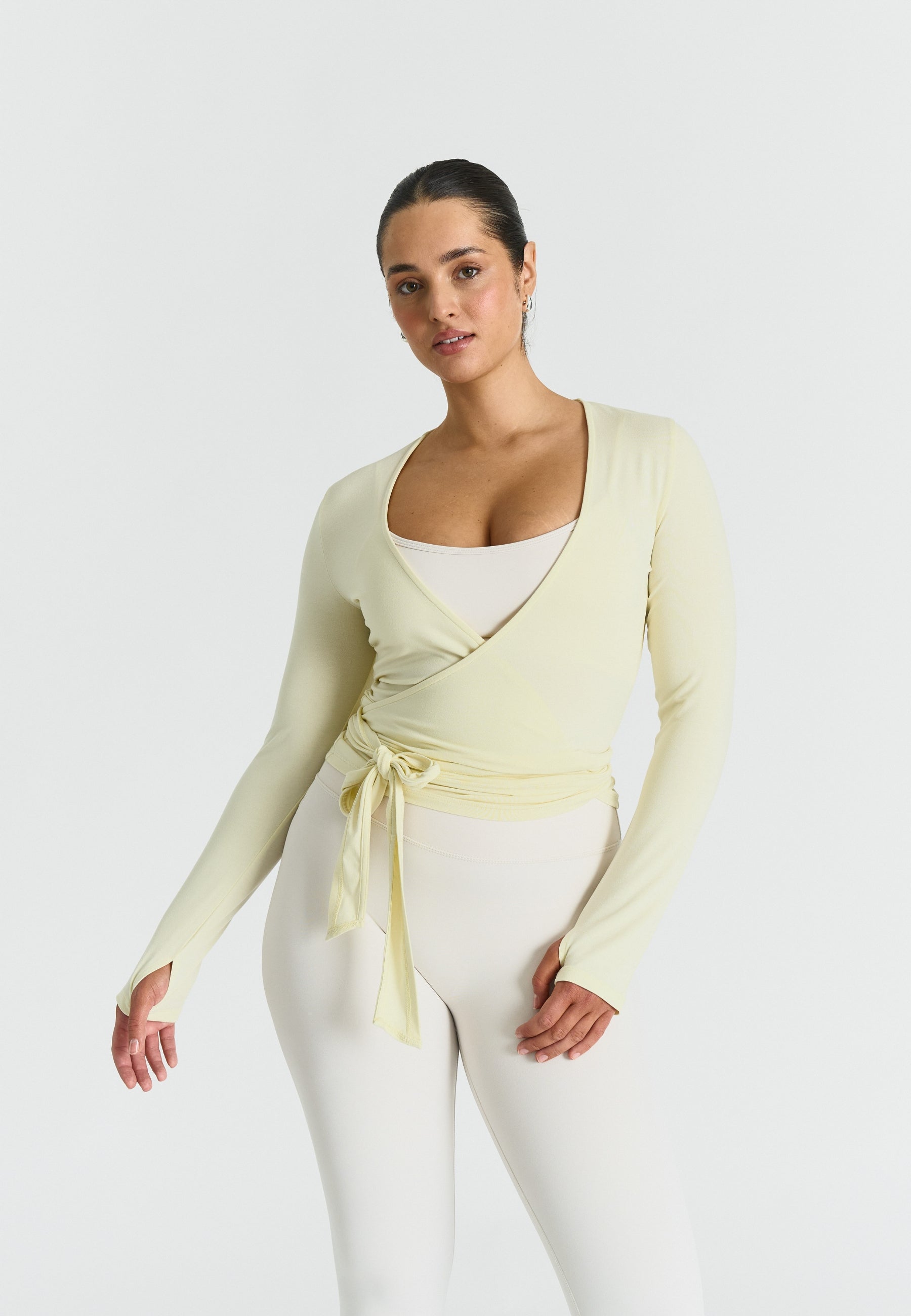 Soft Ballet Wrap Top Lemonade