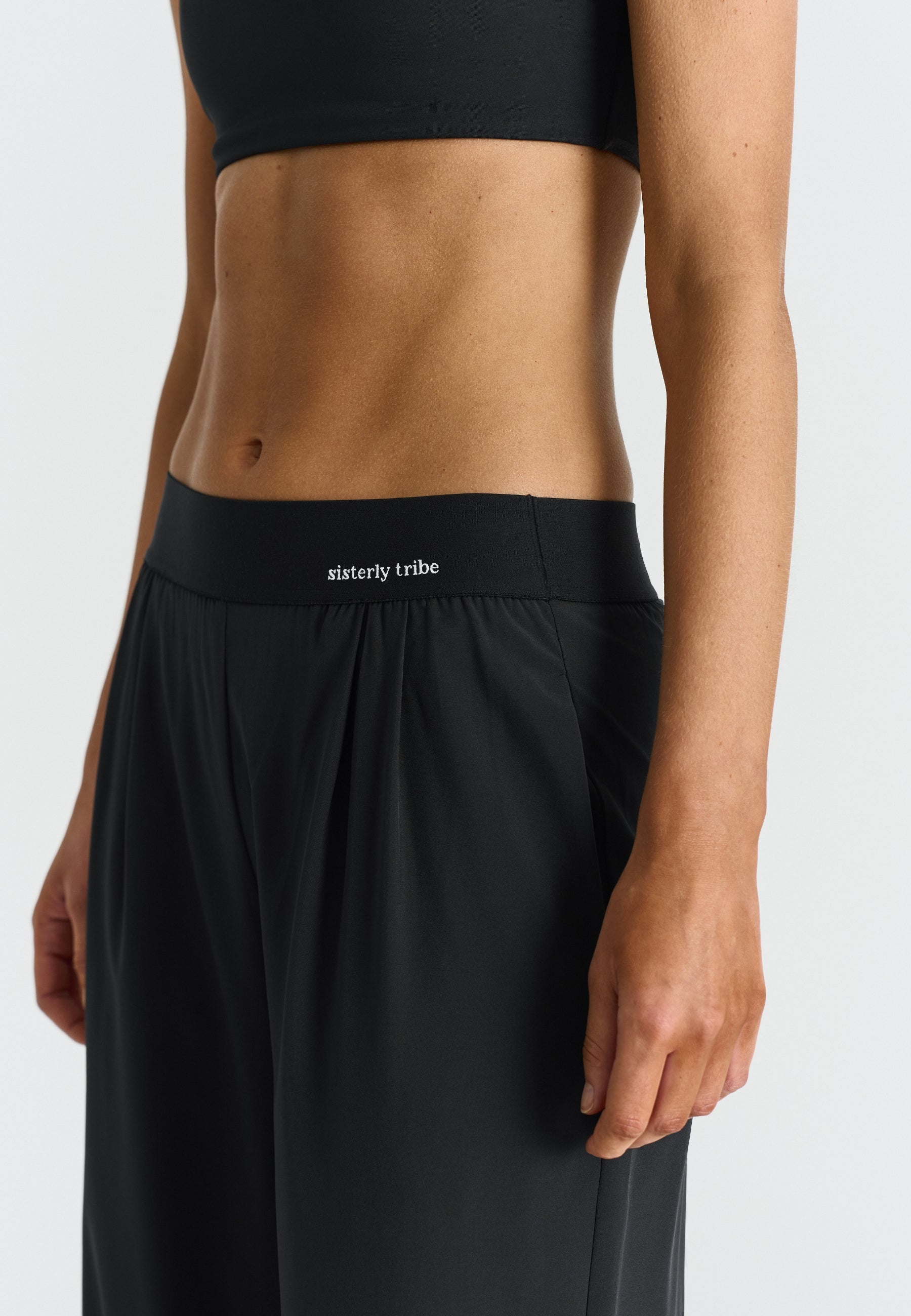 Softflow Wide Leg Pants Black