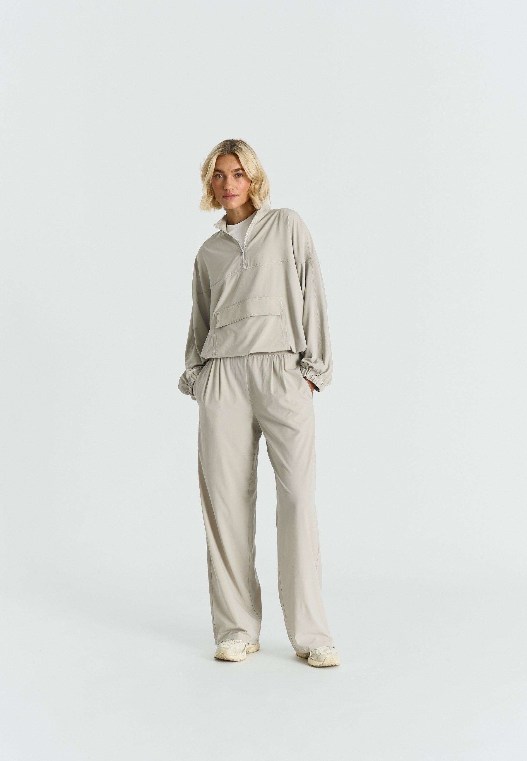 Softflow Wide Leg Pants Oatmeal