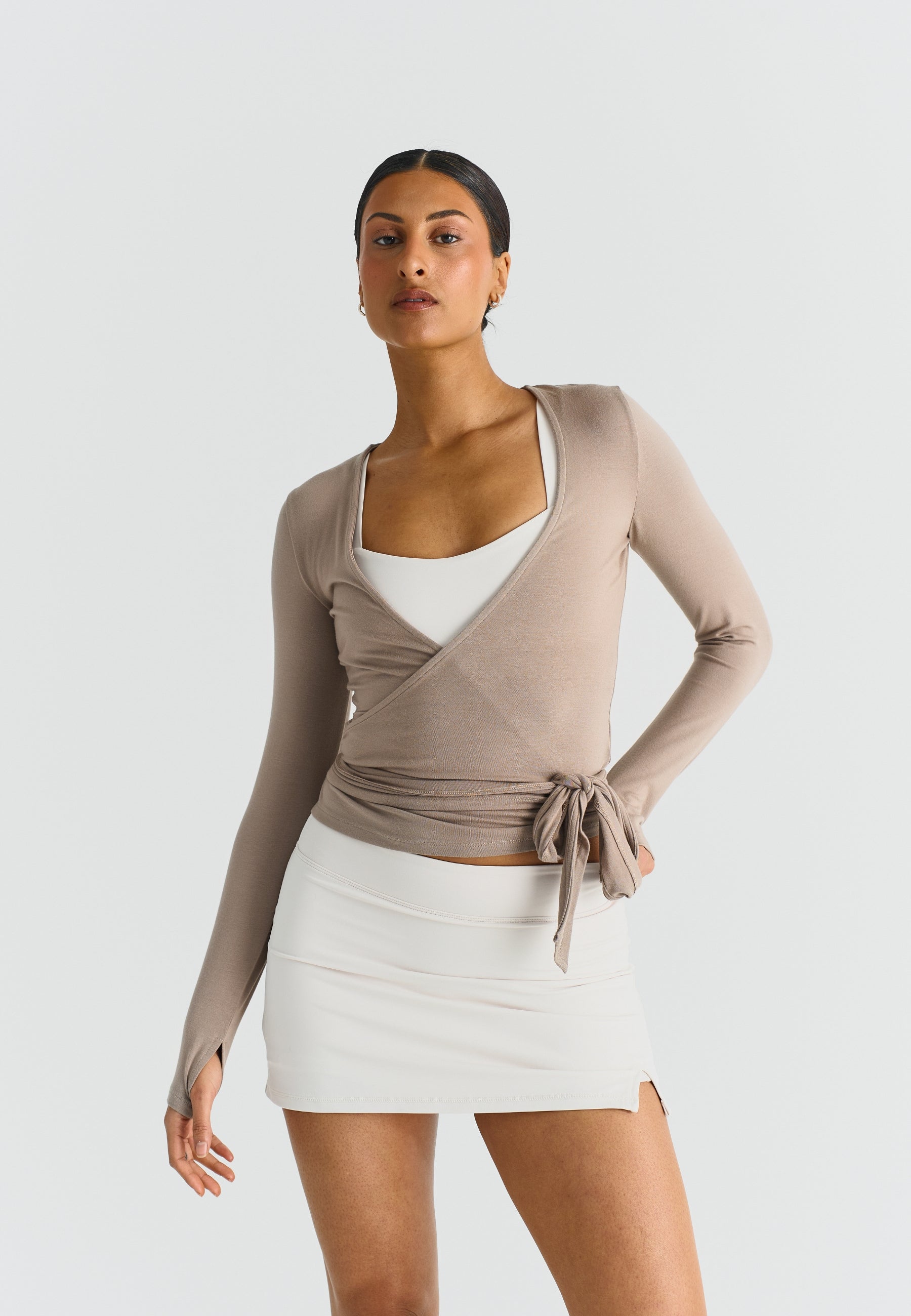 Softsculpt A-Line Mini Skirt Marshmallow
