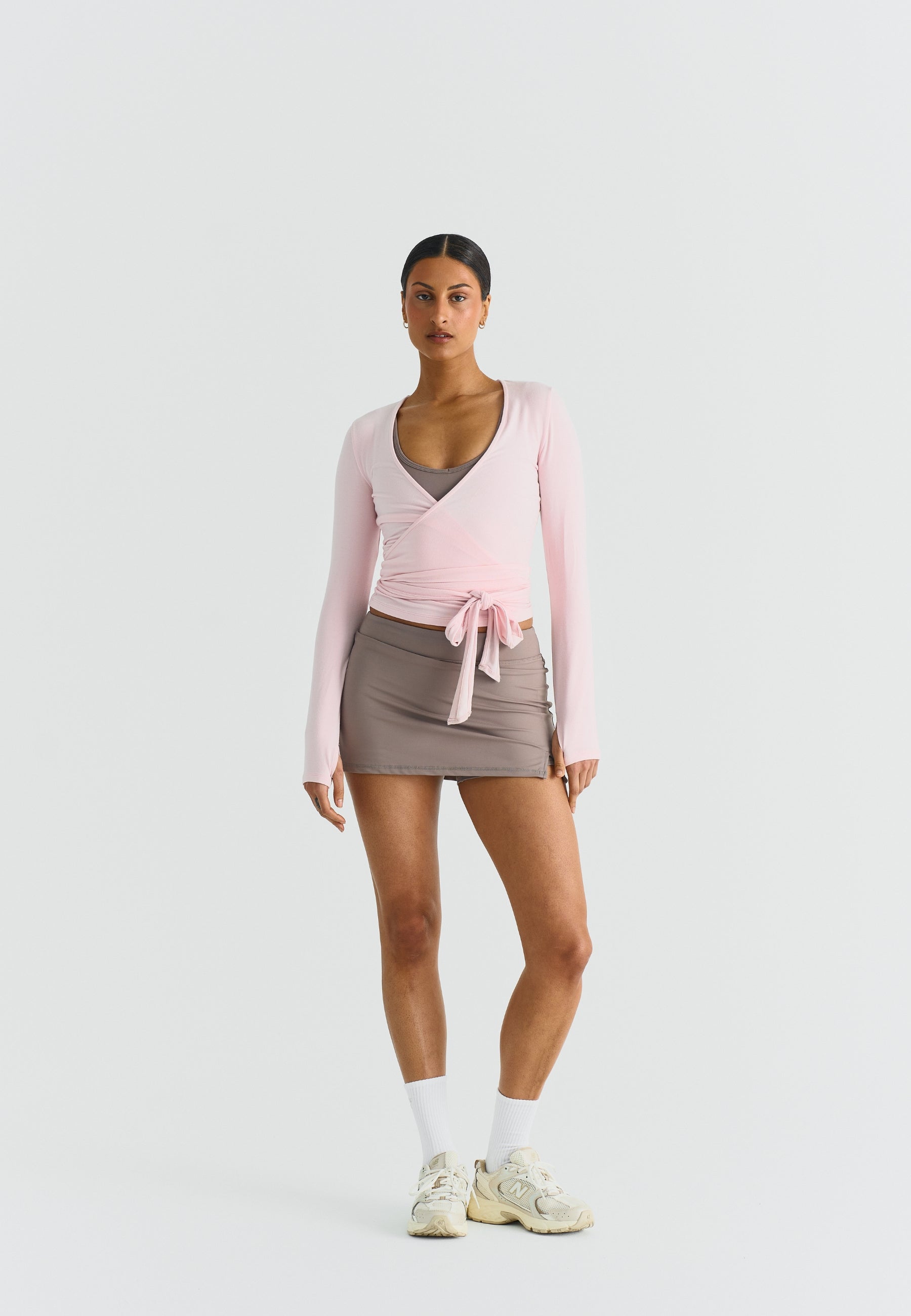 Softsculpt A-Line Mini Skirt - Clay