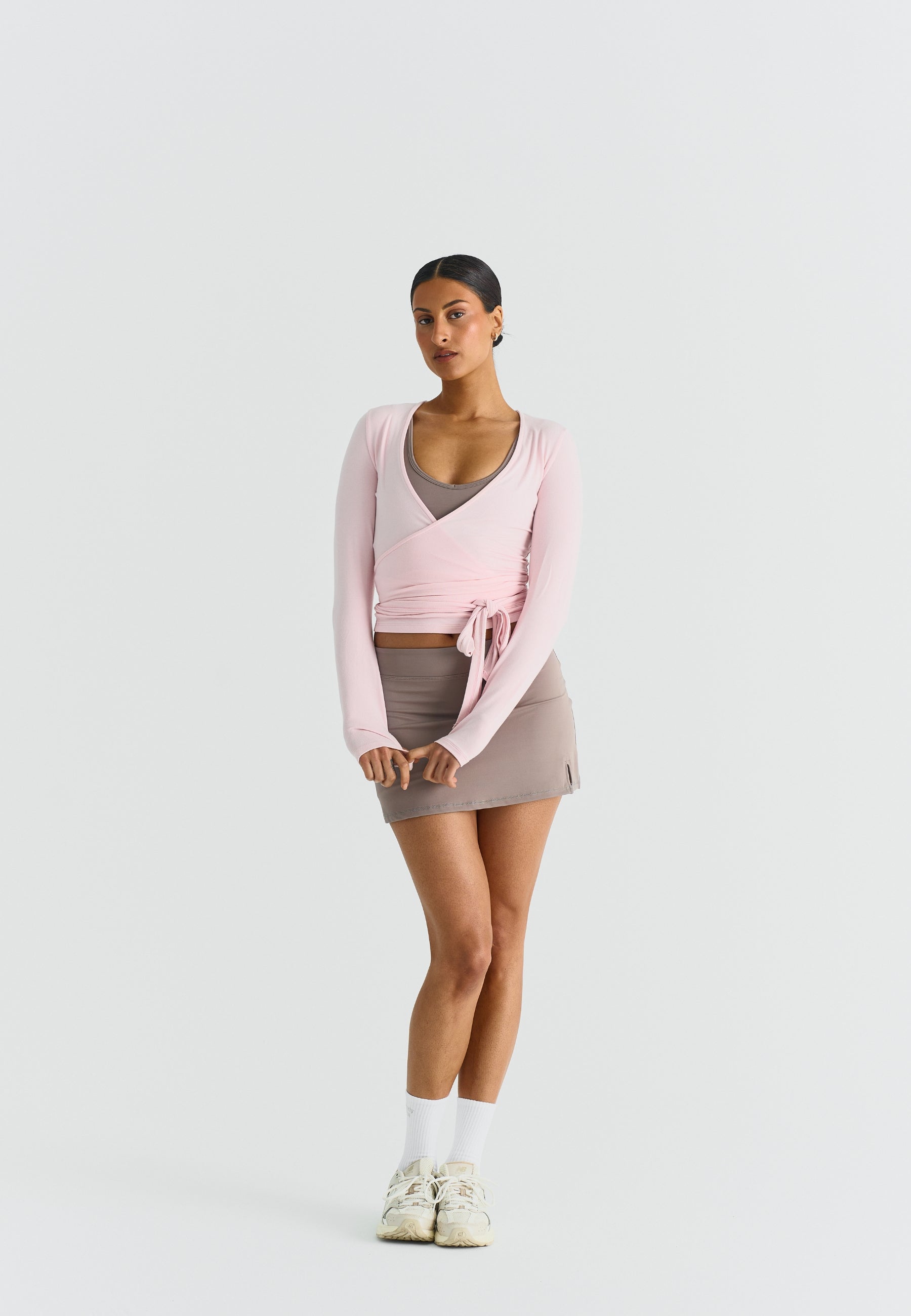 Softsculpt A-Line Mini Skirt - Clay