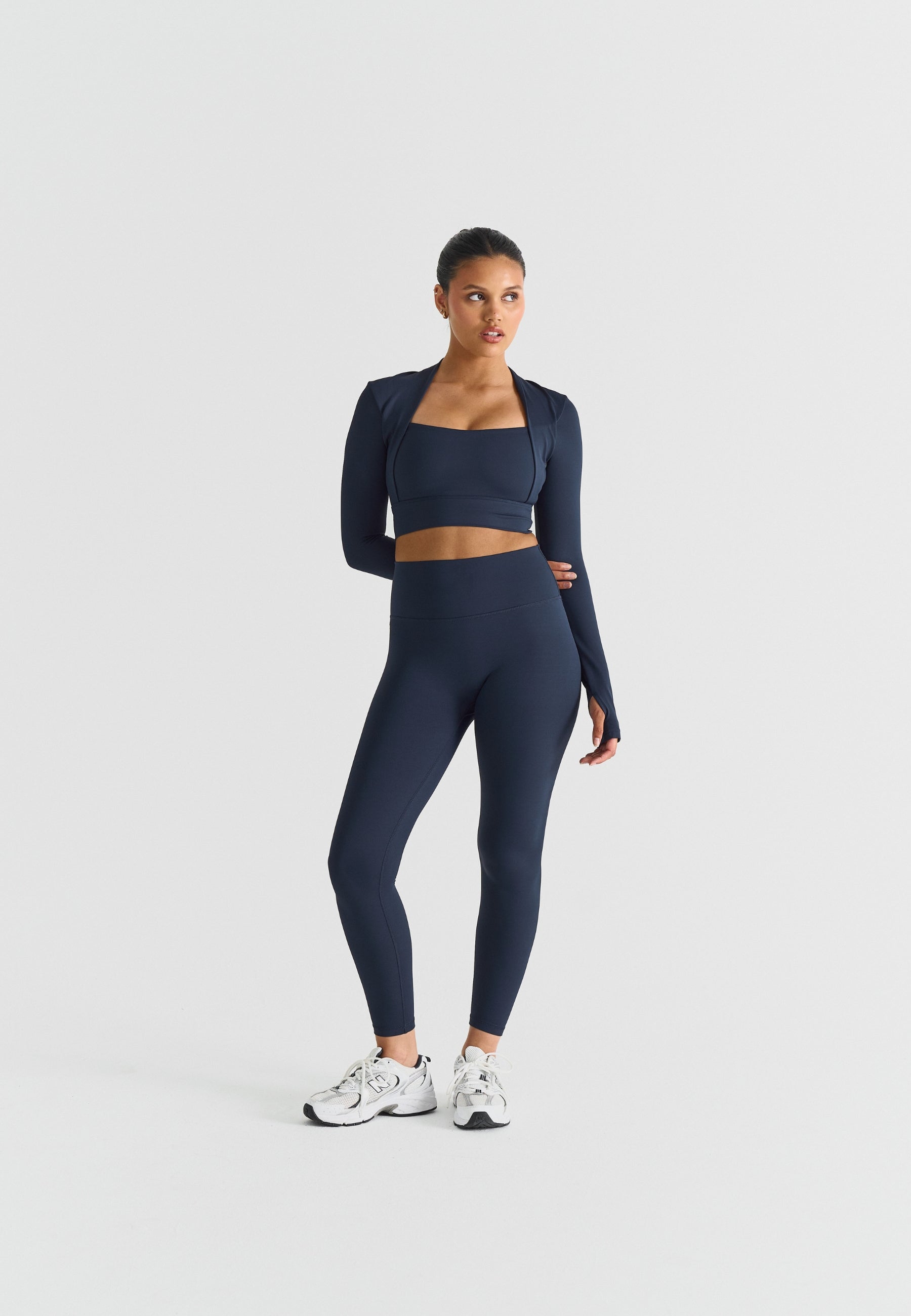 Softsculpt Bolero Long Sleeve Top - Navy