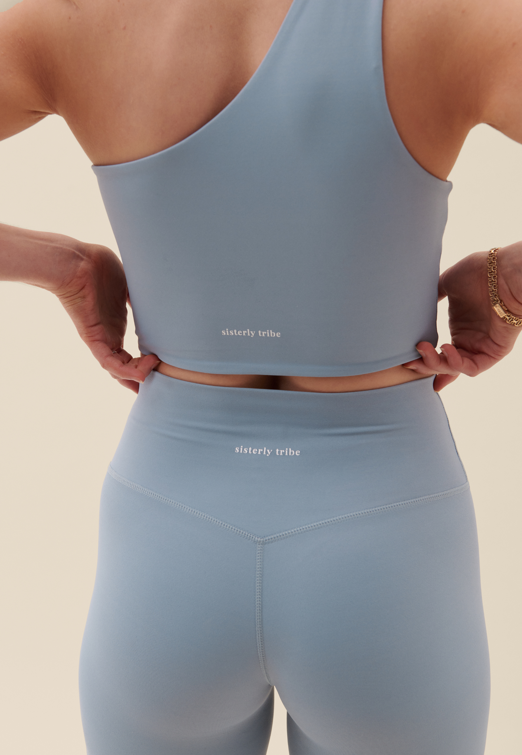 Softsculpt One Shoulder Top - Dusty Blue