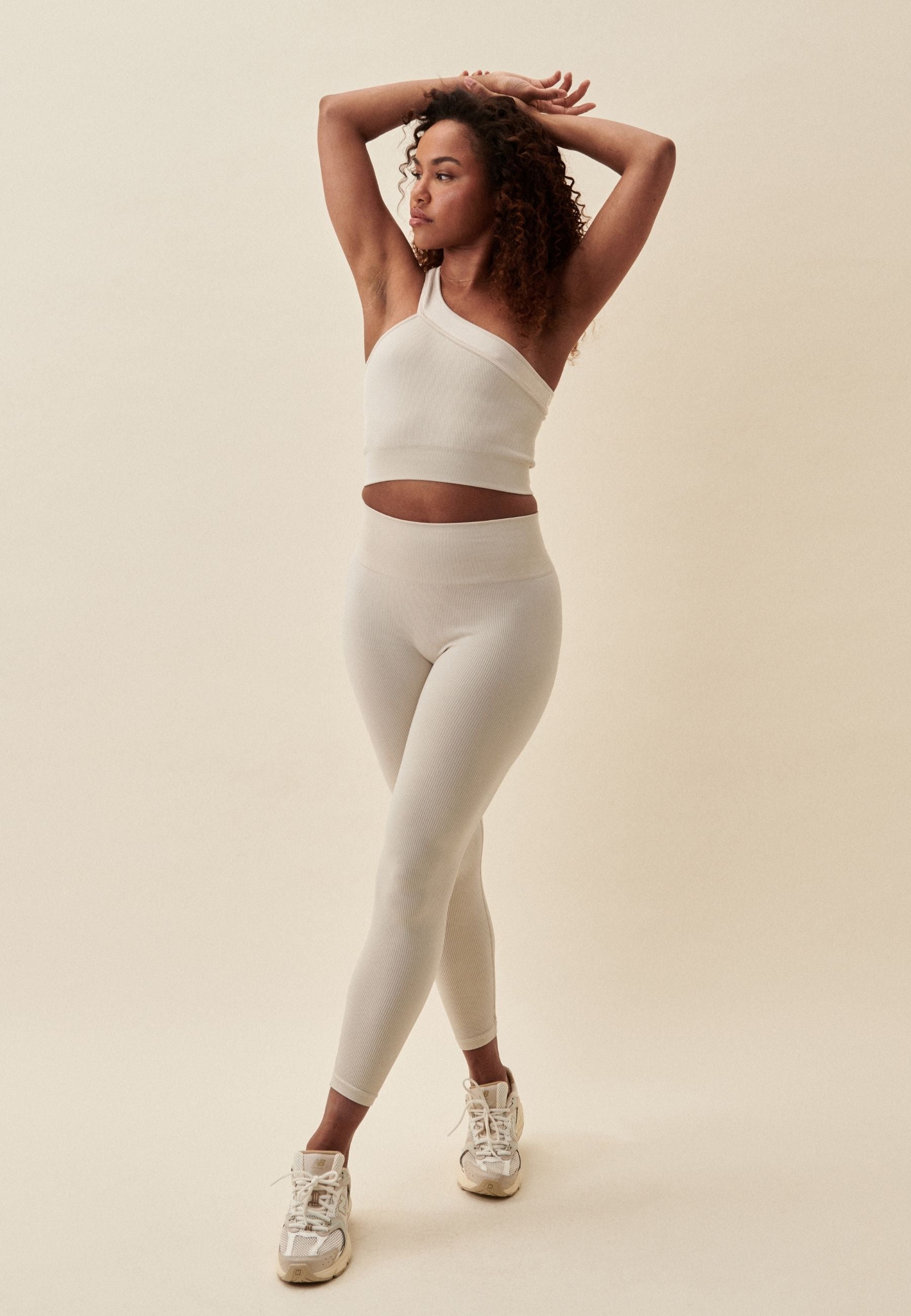 Ribbed Seamless Leggings - Marshmallow