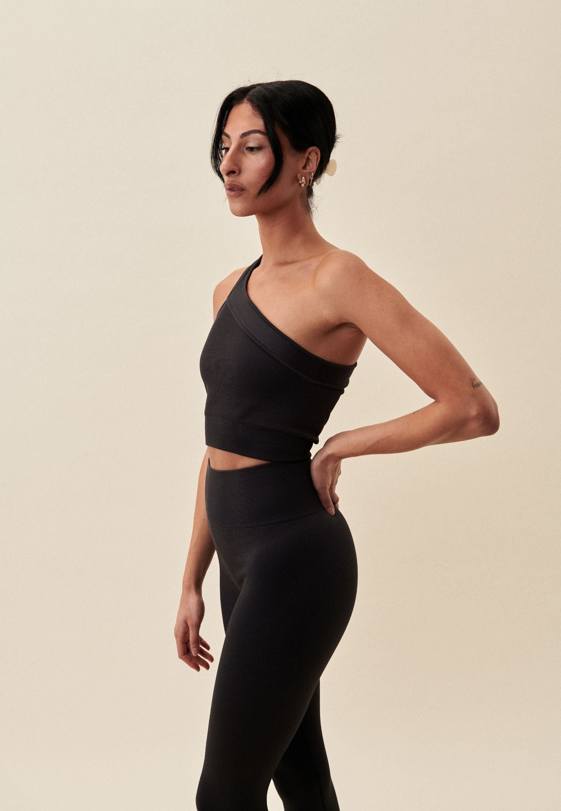 RibbedSeamlessLeggingsBlack