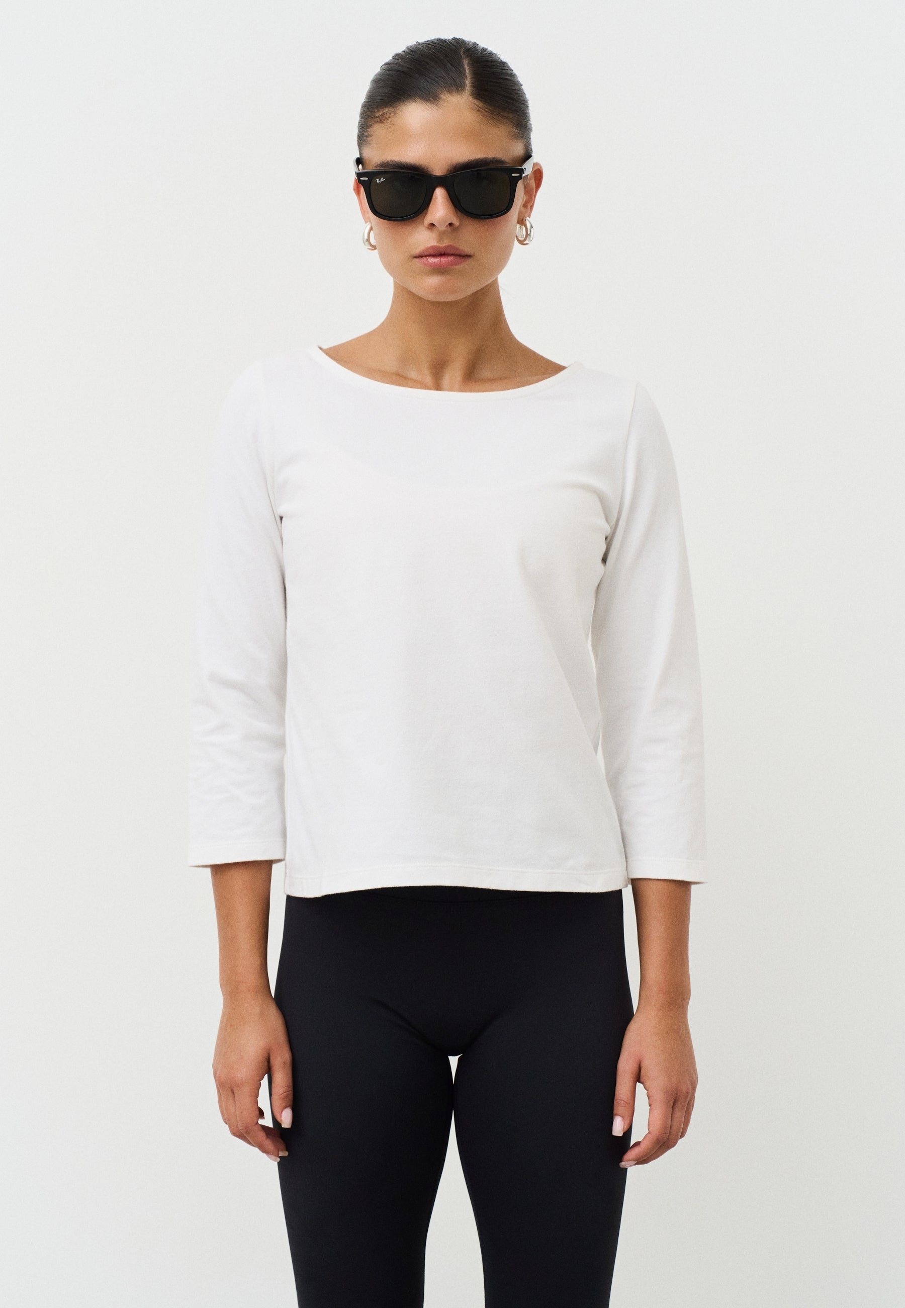 Soft Cotton Braclet Tee - White
