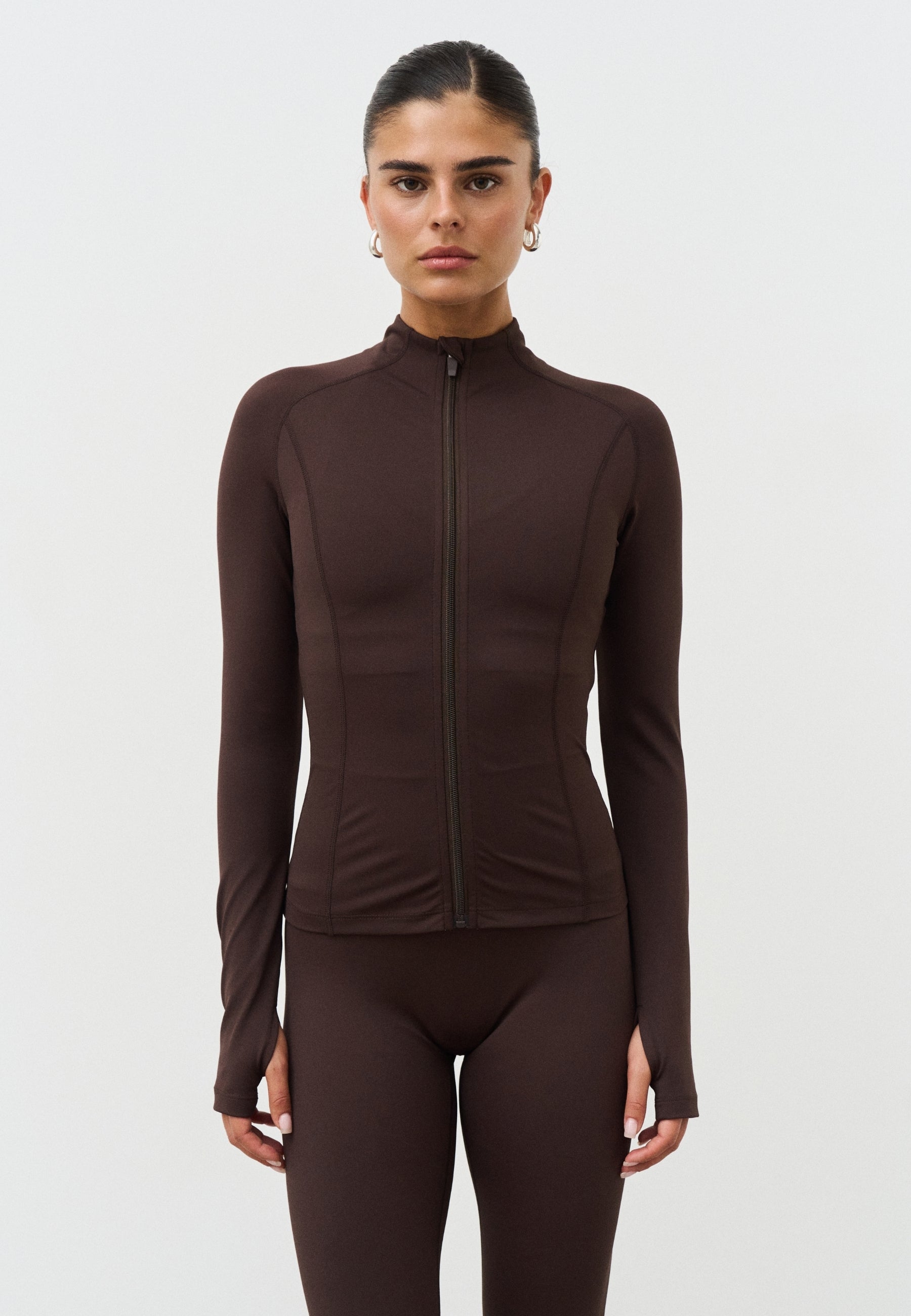 Softsculpt Zip Jacket - Espresso