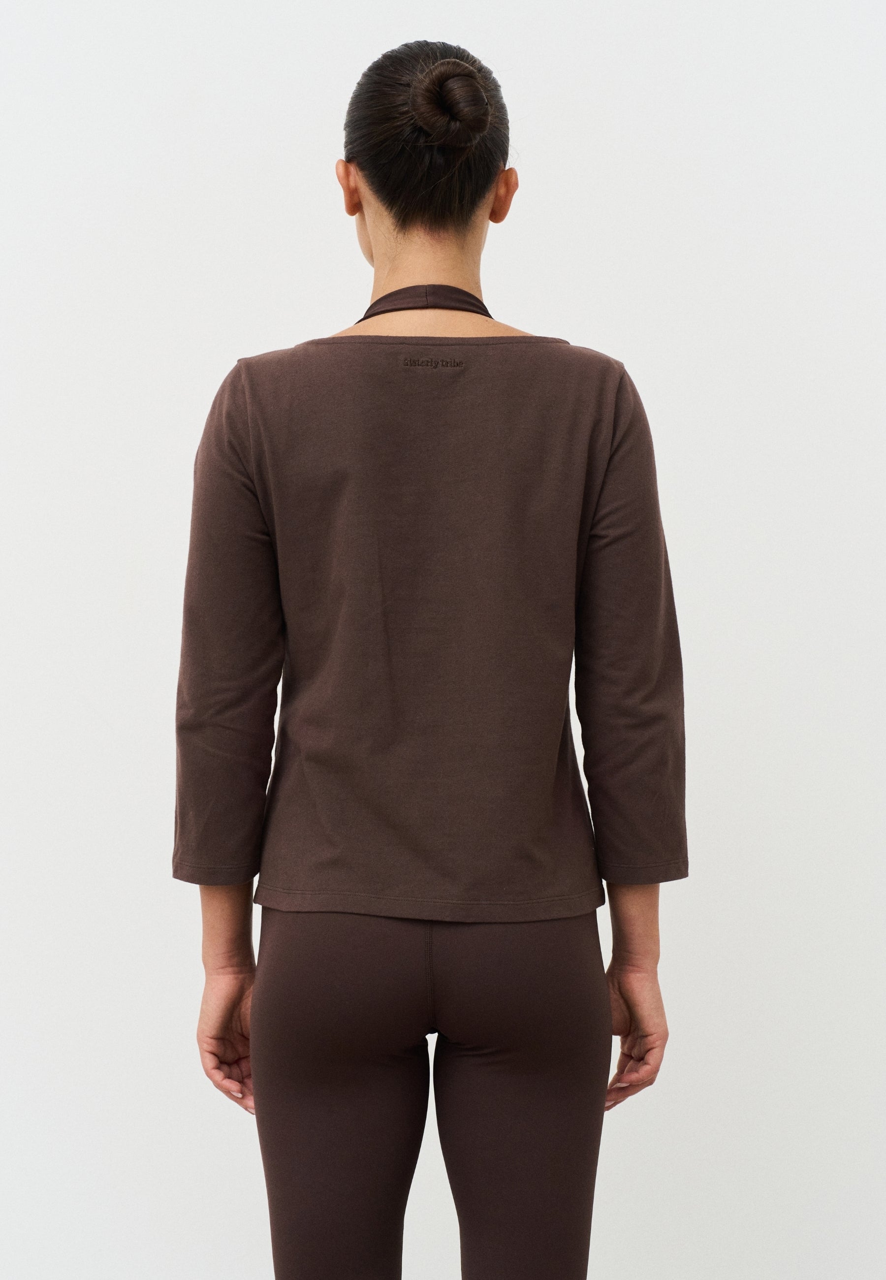 Soft Cotton Braclet Tee - Espresso