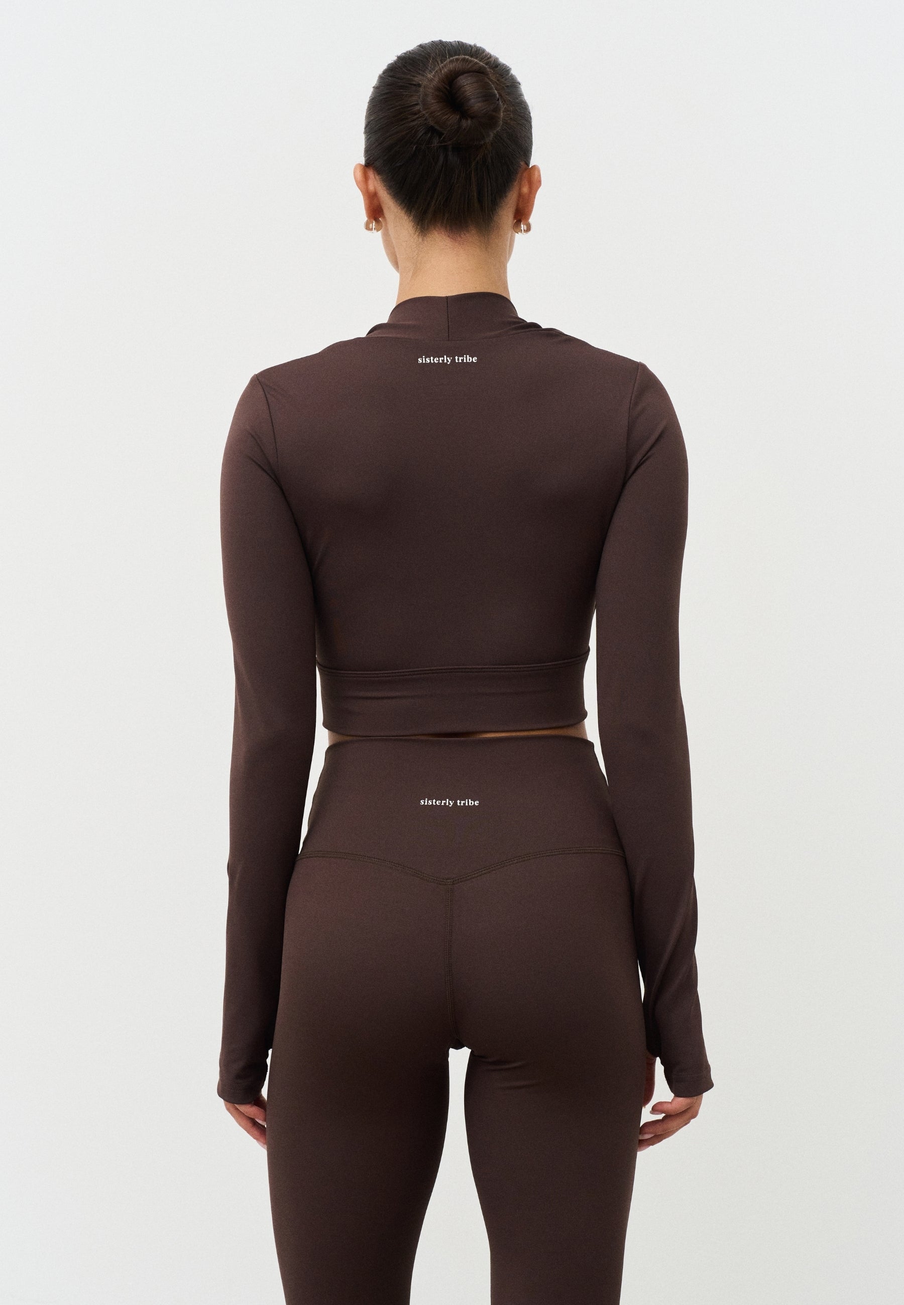 Softsculpt Bolero Long Sleeve Top - Espresso