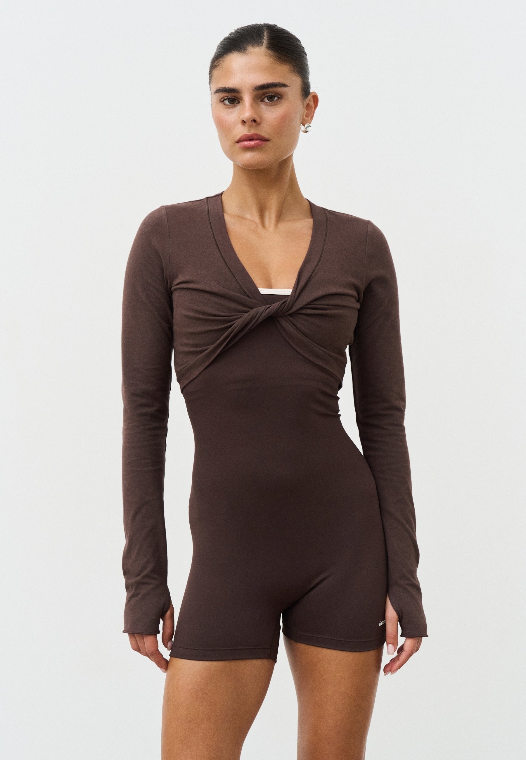 Soft Cotton Twist Top  - Espresso