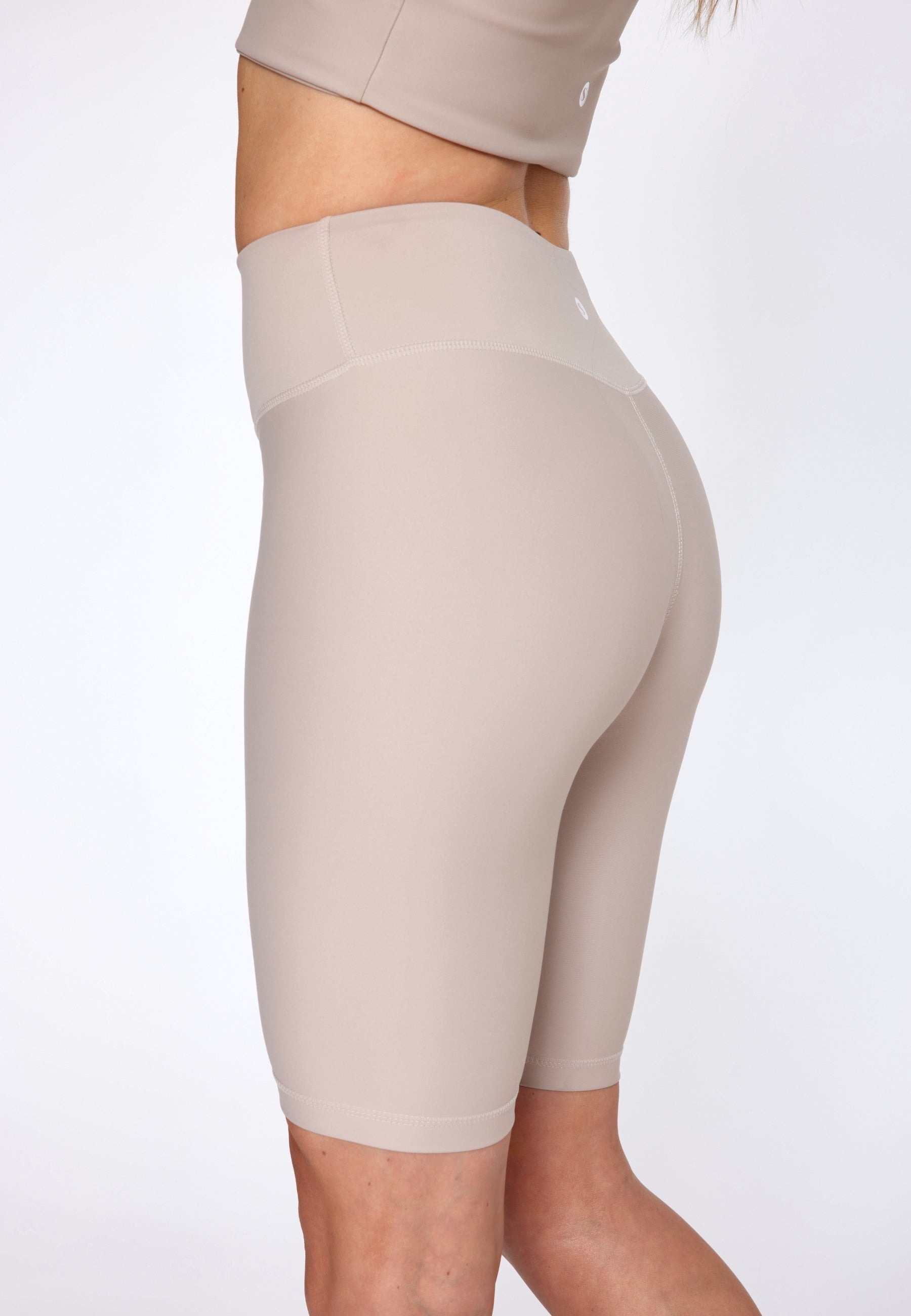Yoga Biker Shorts - Taupe