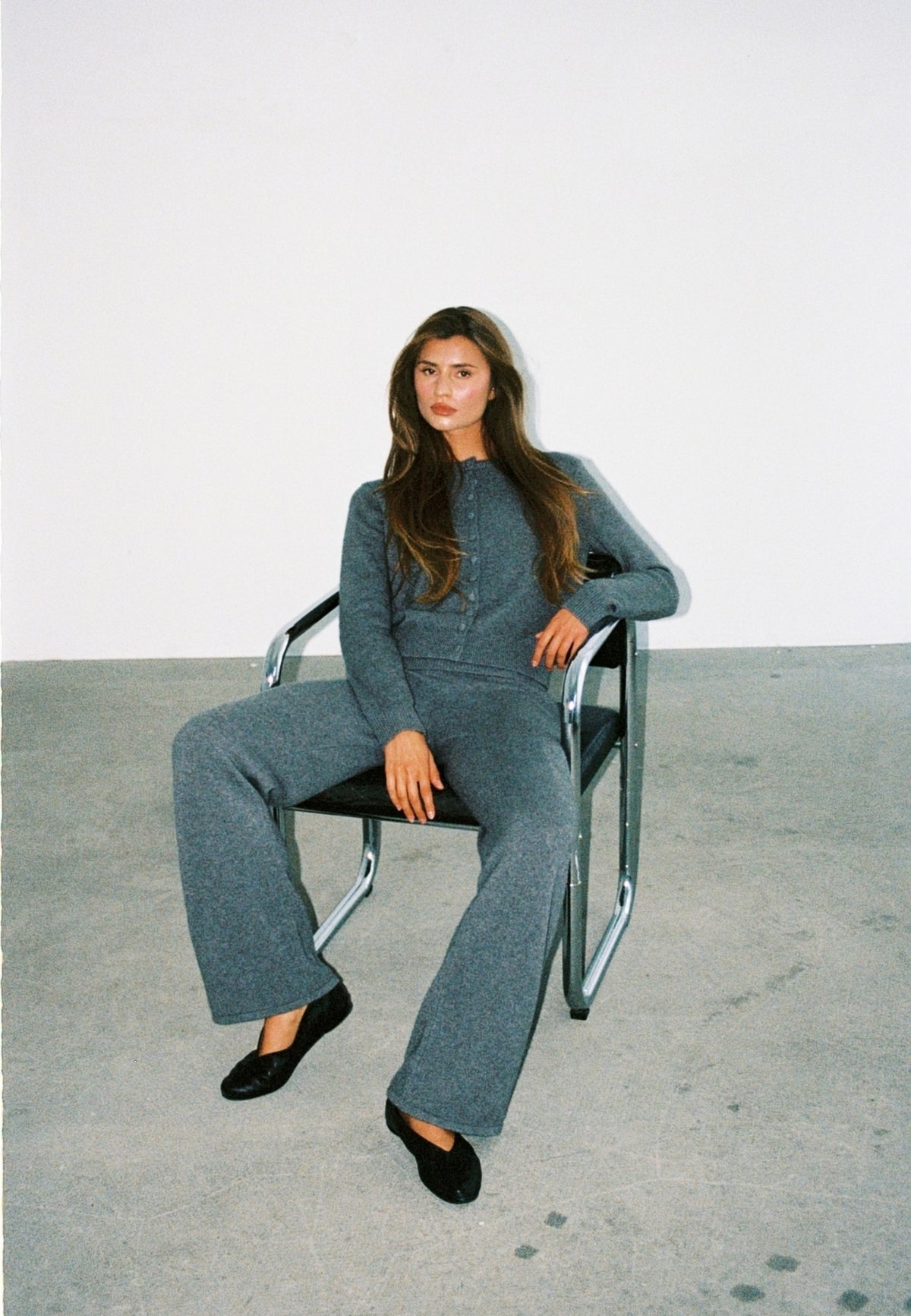 Cashmere Foldover Pants - Truffle