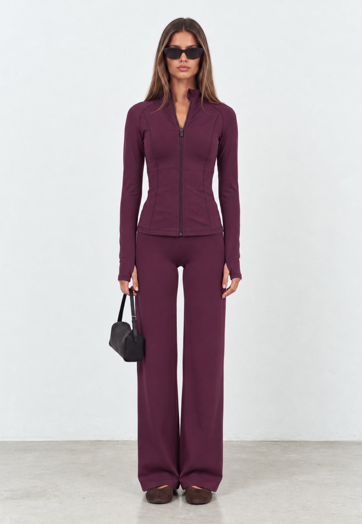 Softsculpt Zip Jacket - Black Cherry