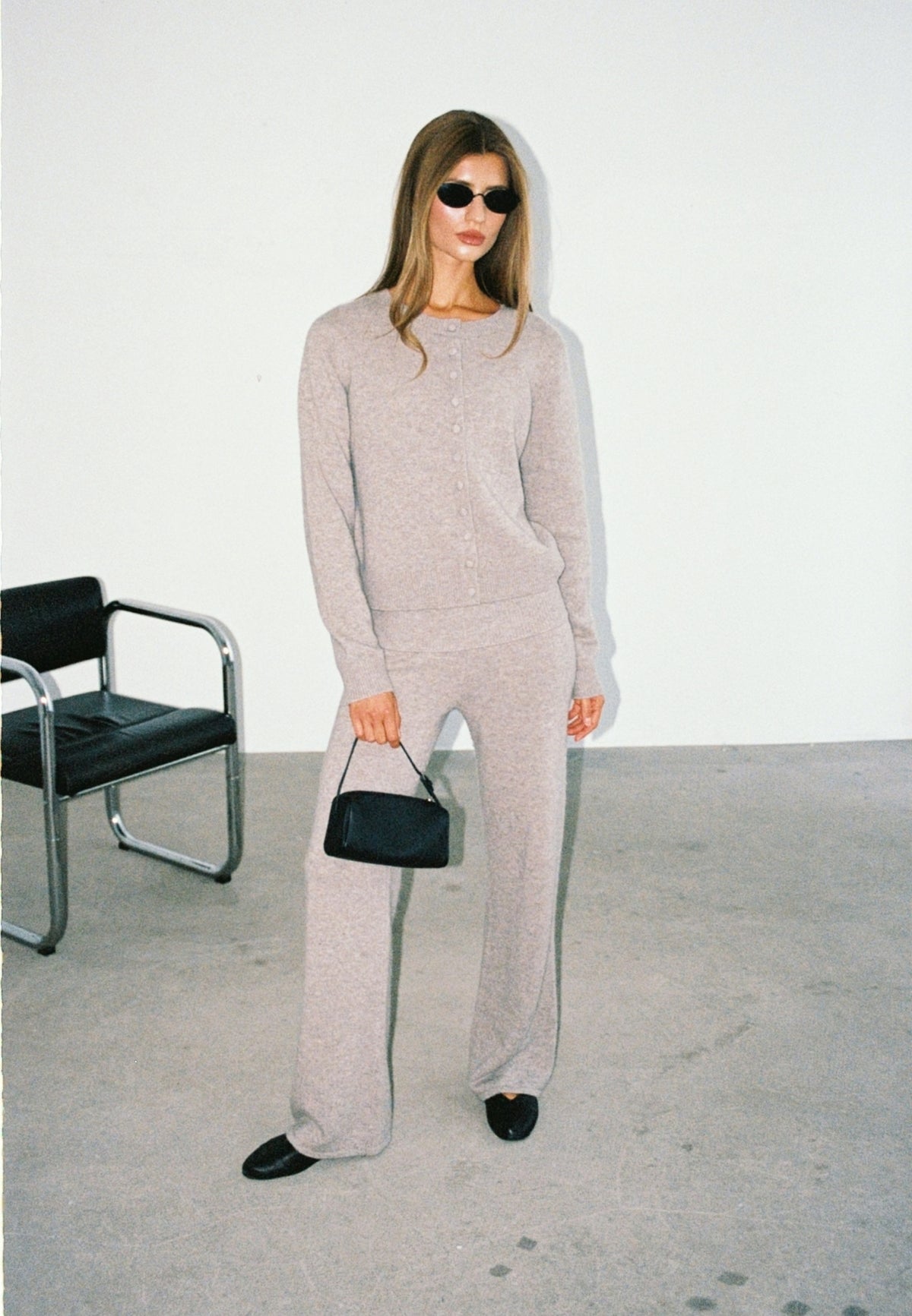 Cashmere Foldover Pants - Cappuccino
