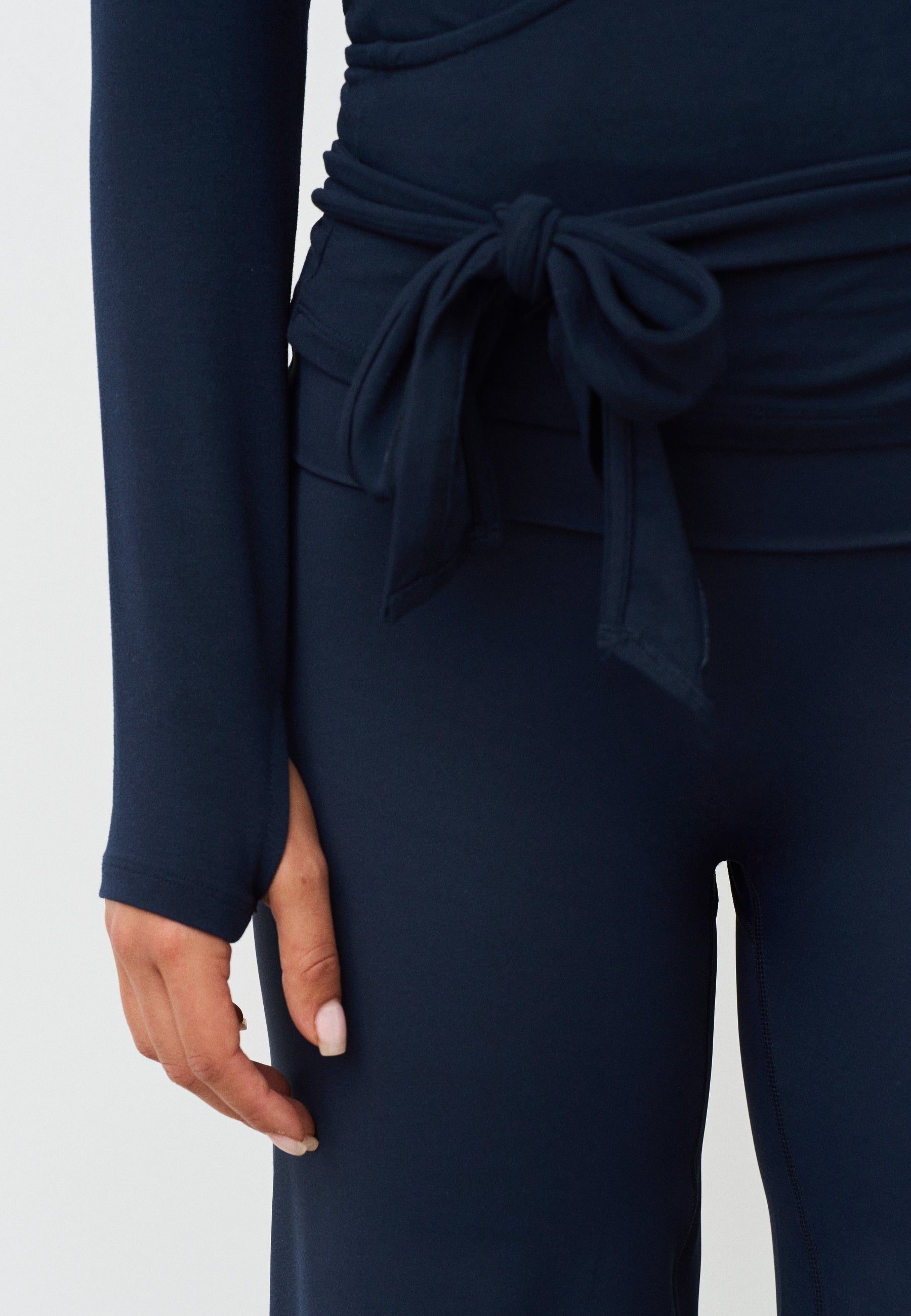 Soft Ballet Wrap Top - Navy