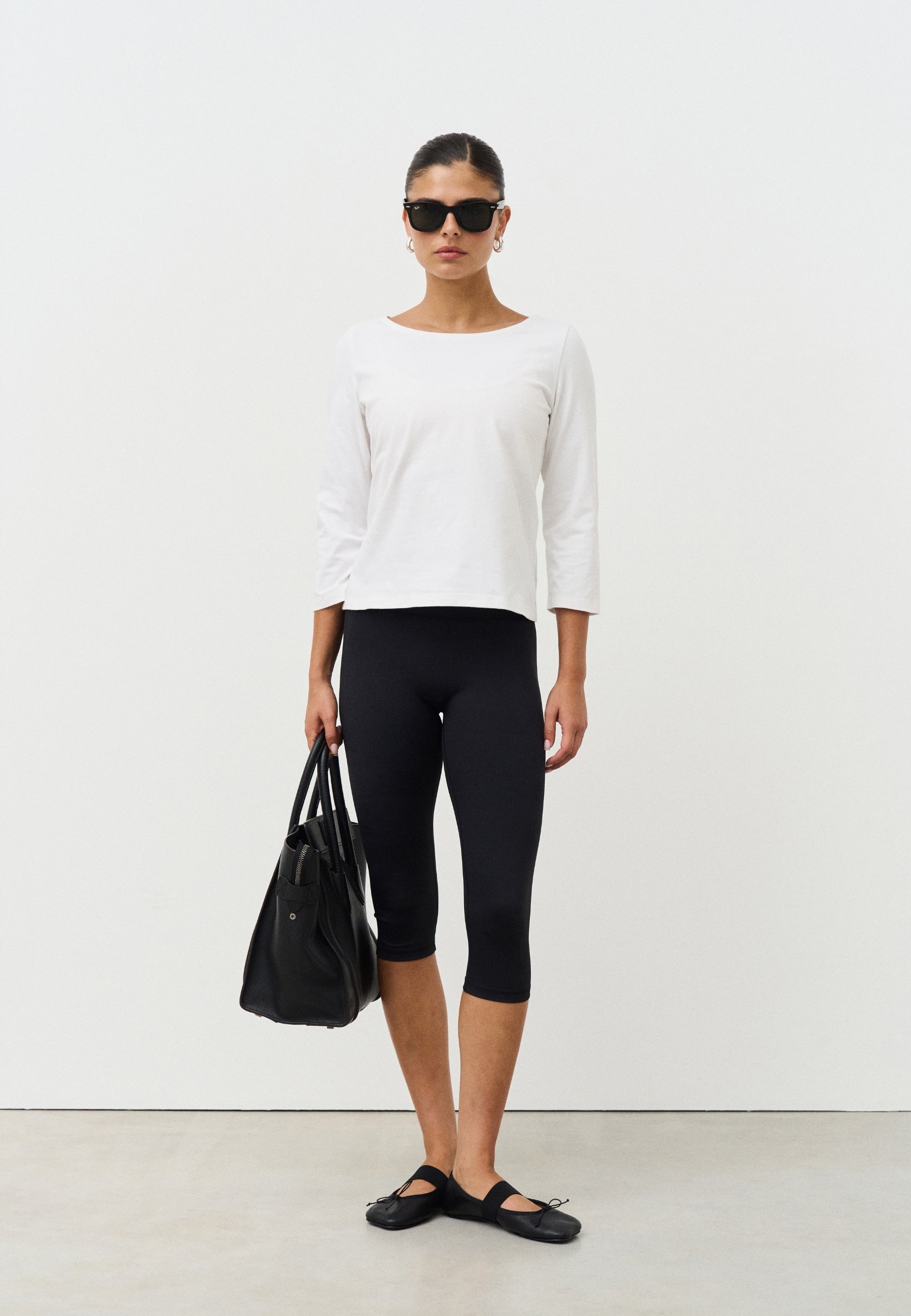 Soft Cotton Braclet Tee - White