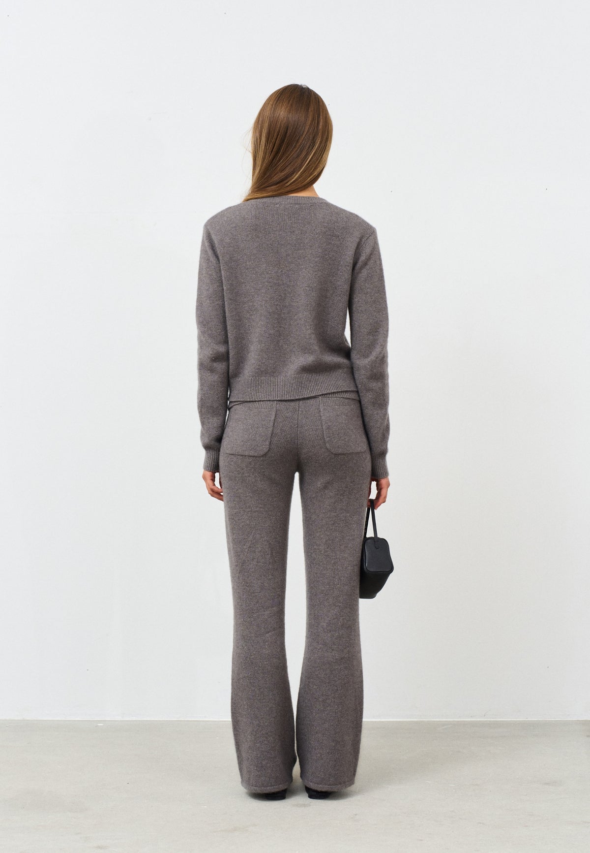 Cashmere Foldover Pants - Truffle