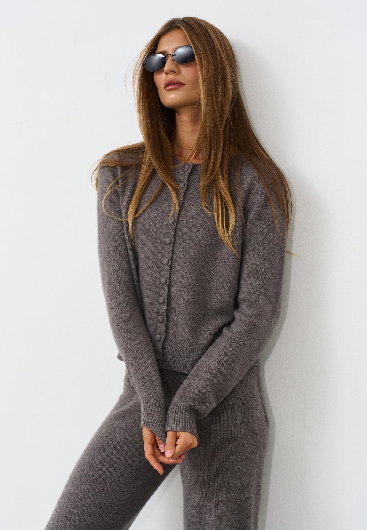 Cashmere Cardigan - Truffle