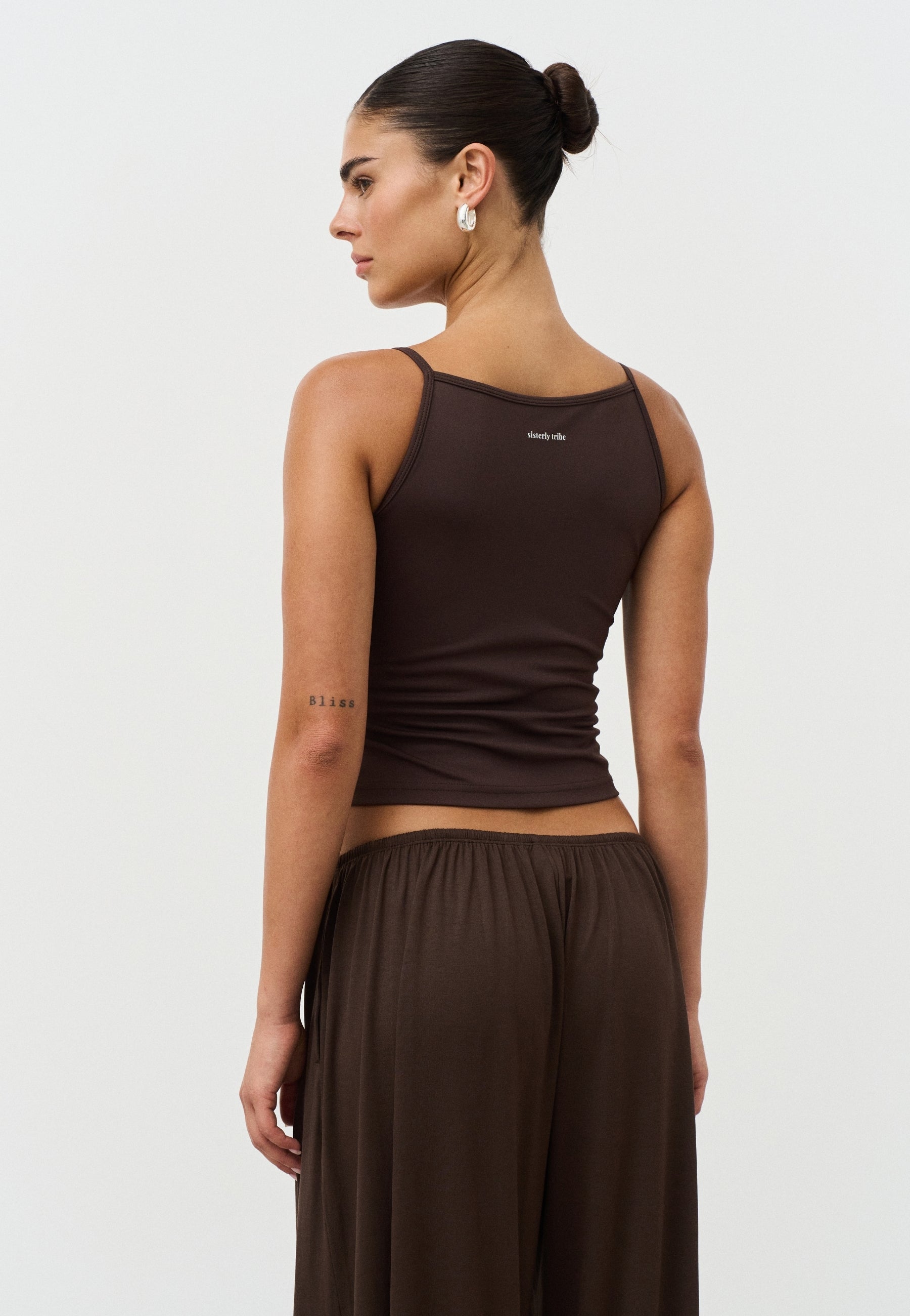 Softsculpt High Neck Top - Espresso