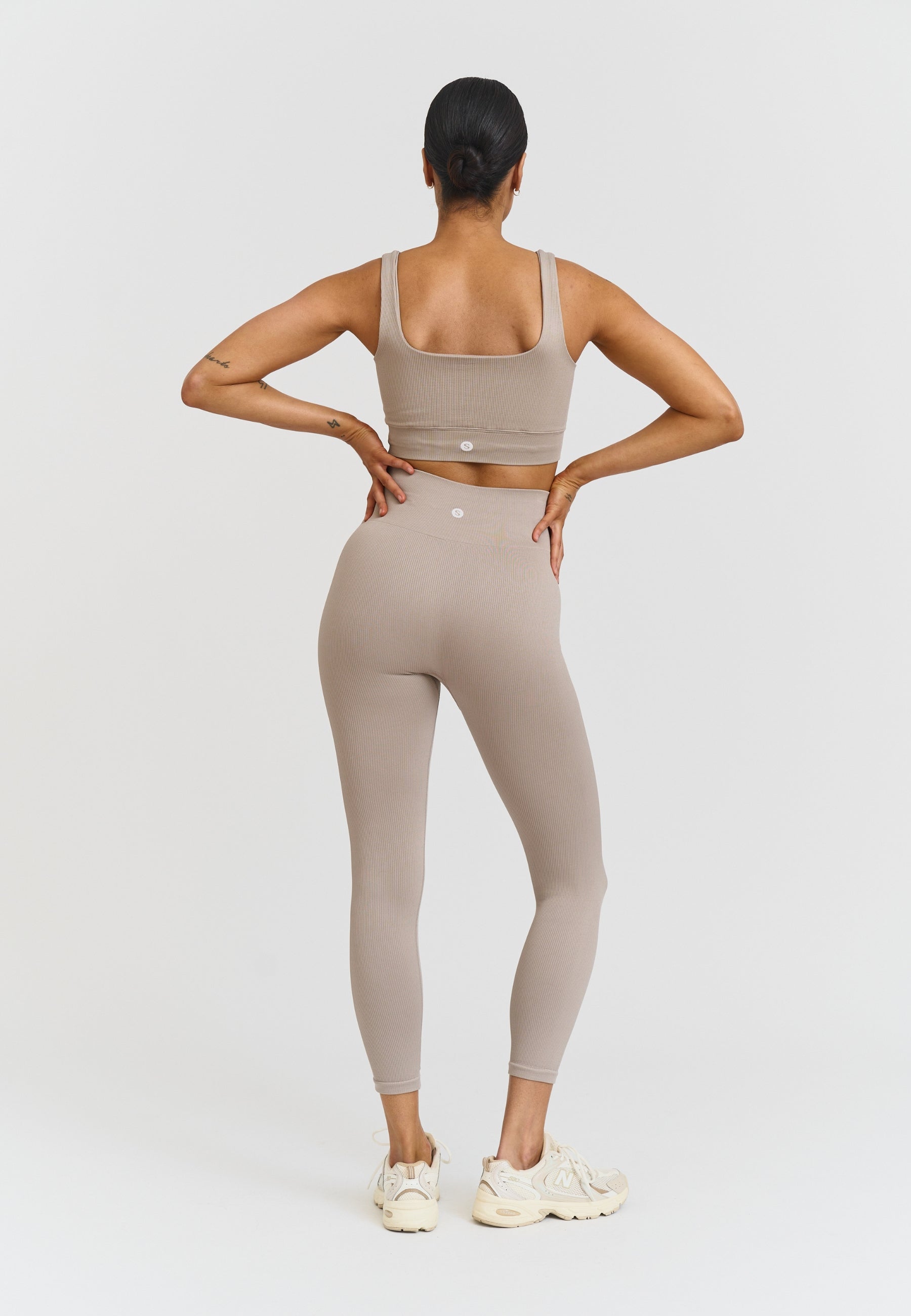 Ribbed Seamless Leggings - Cappuccino