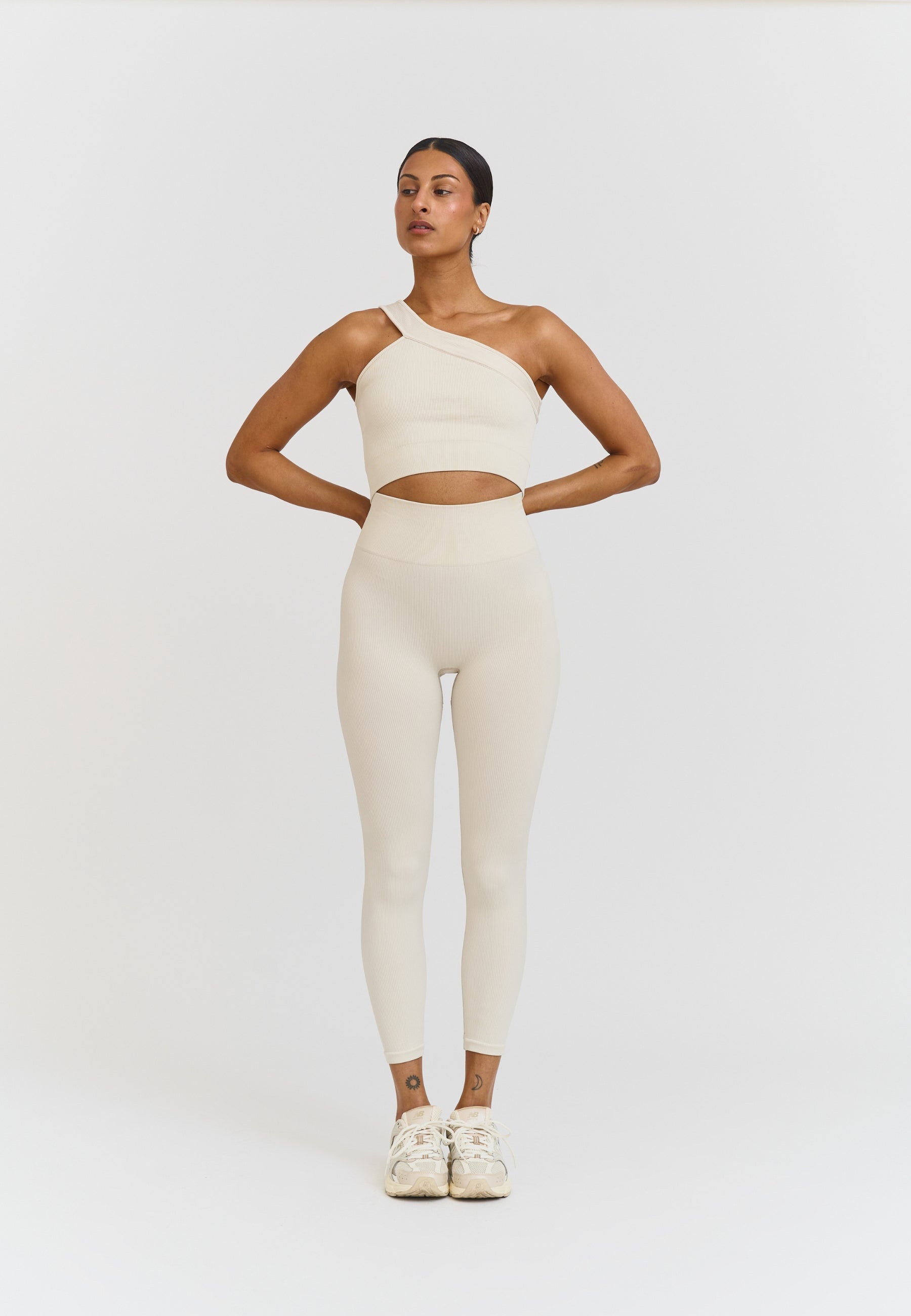 Ribbed Seamless Leggings - Marshmallow