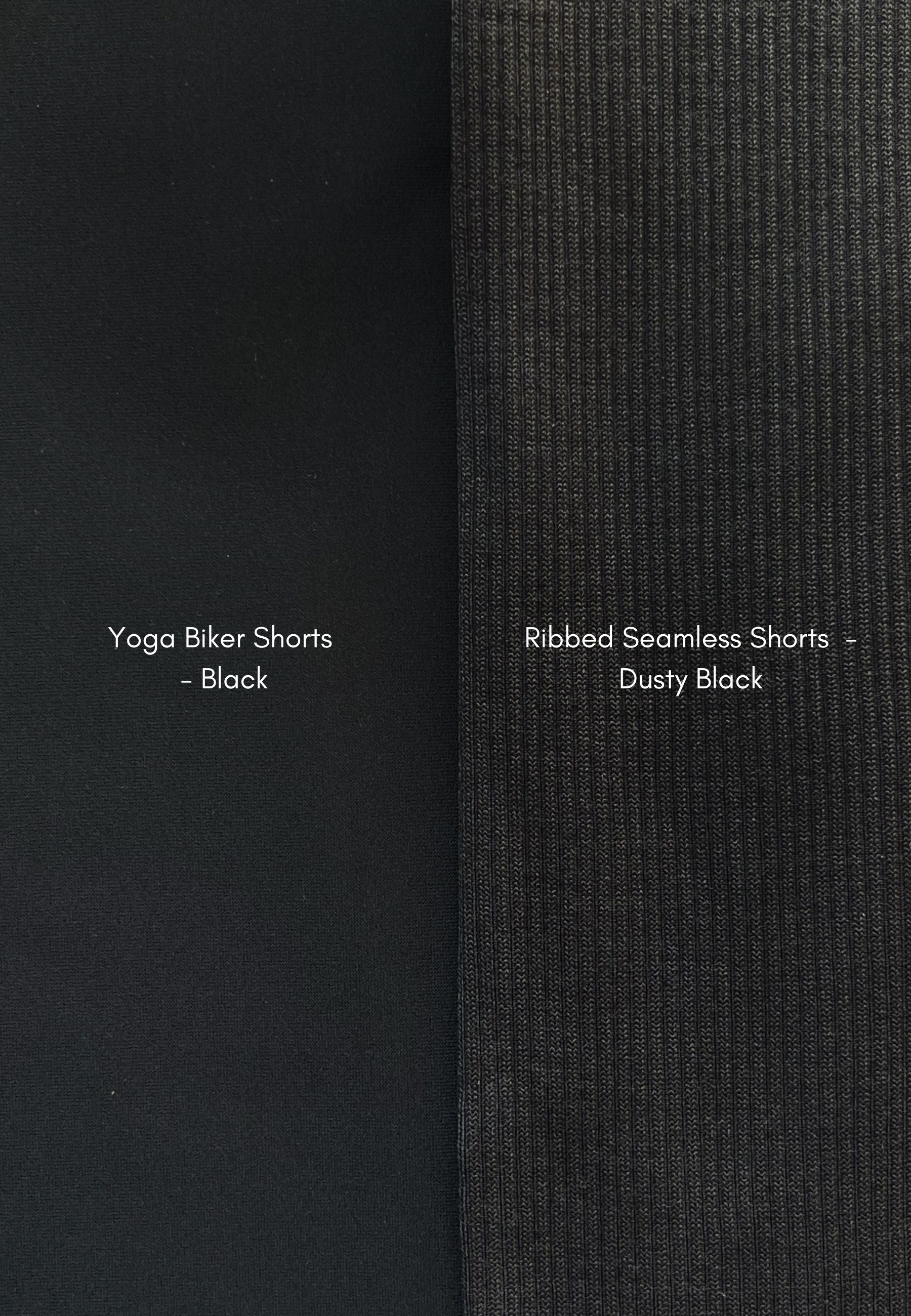 Ribbes Seamless Shorts - Dusty Black Color description 