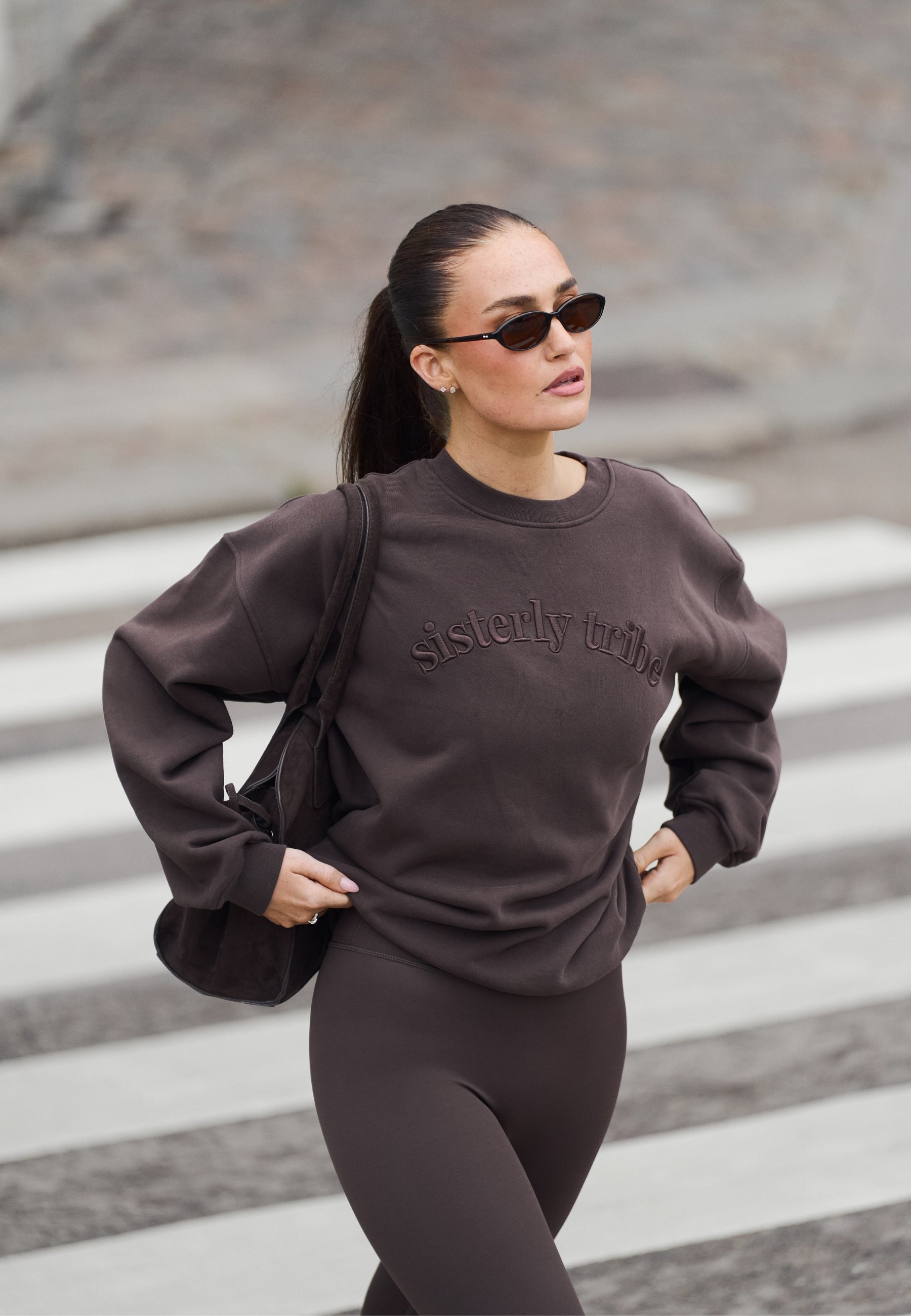Sisterly Tribe Sweatshirt Espresso