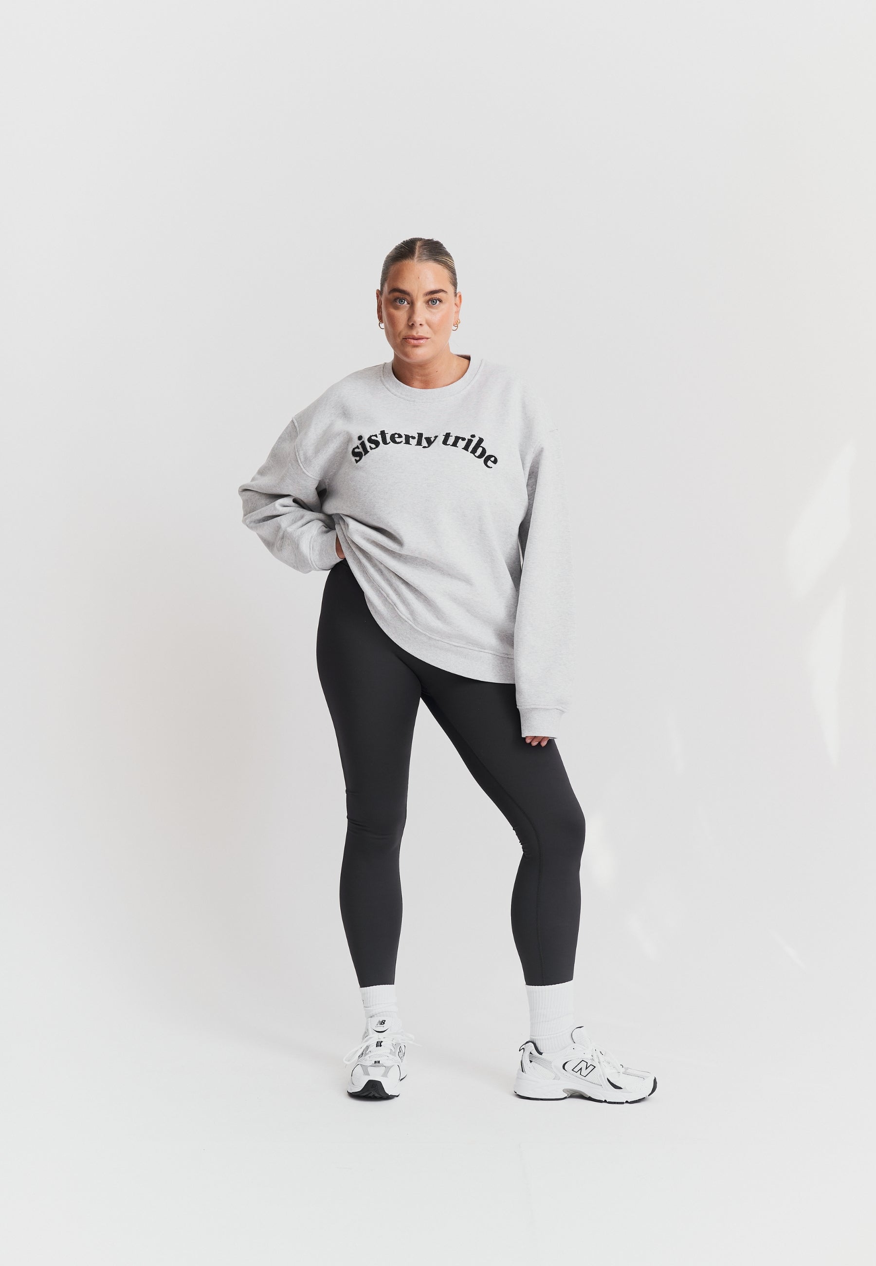 Sisterly Tribe Sweatshirt Grey Marl