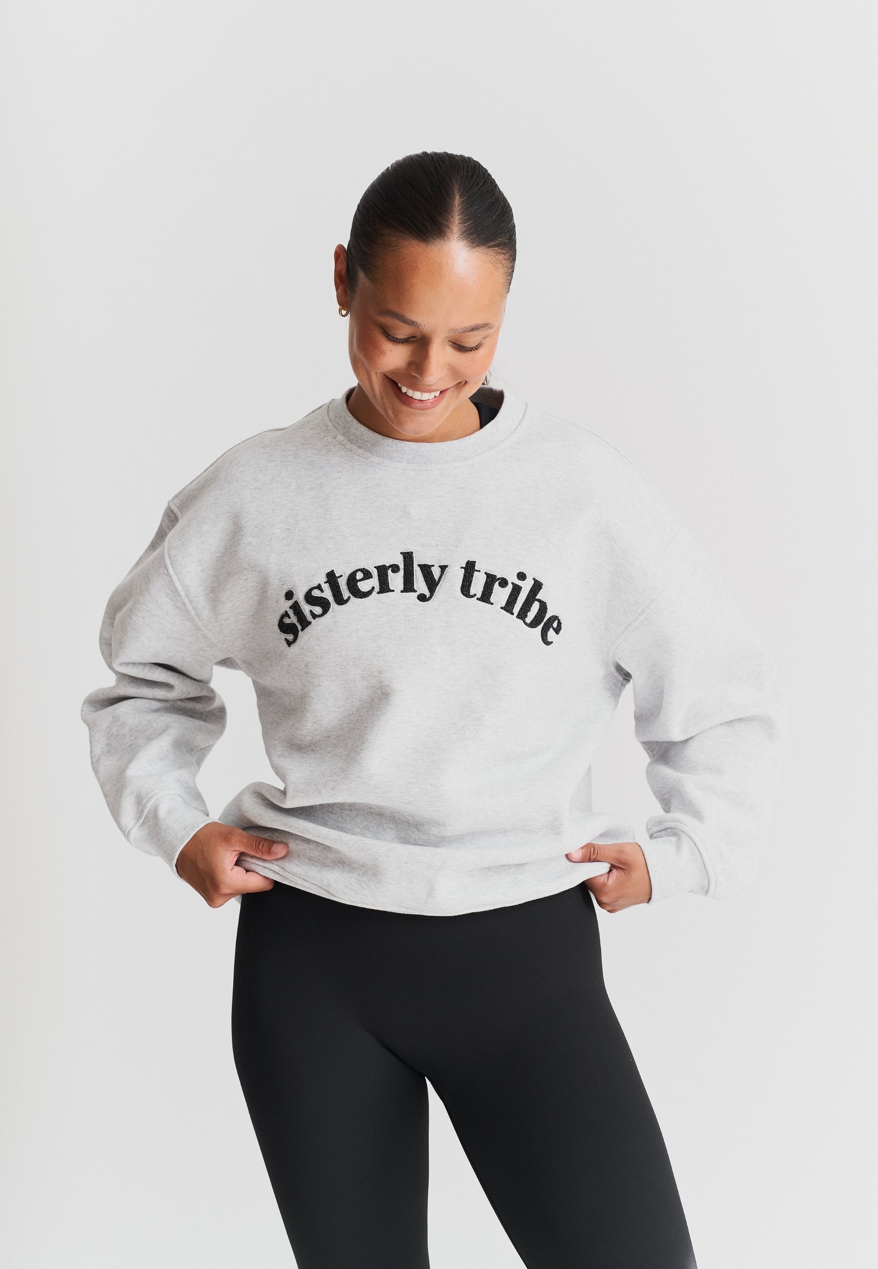 Sisterly Tribe Sweatshirt Grey Marl