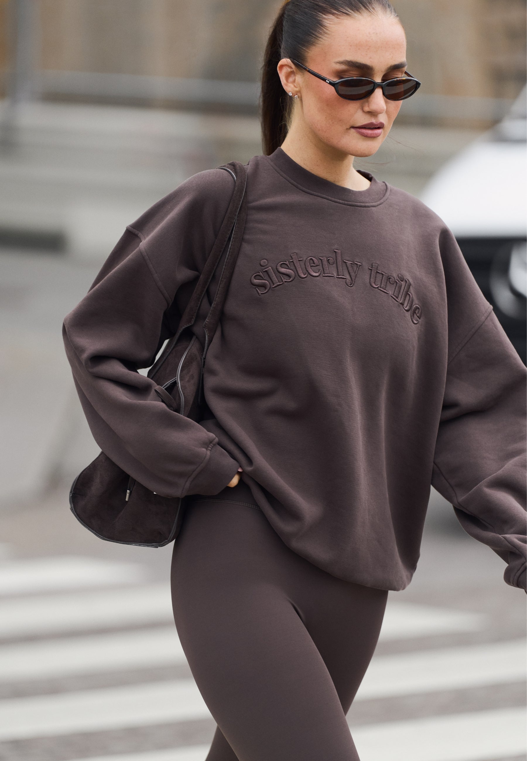Sisterly Tribe Sweatshirt - Espresso