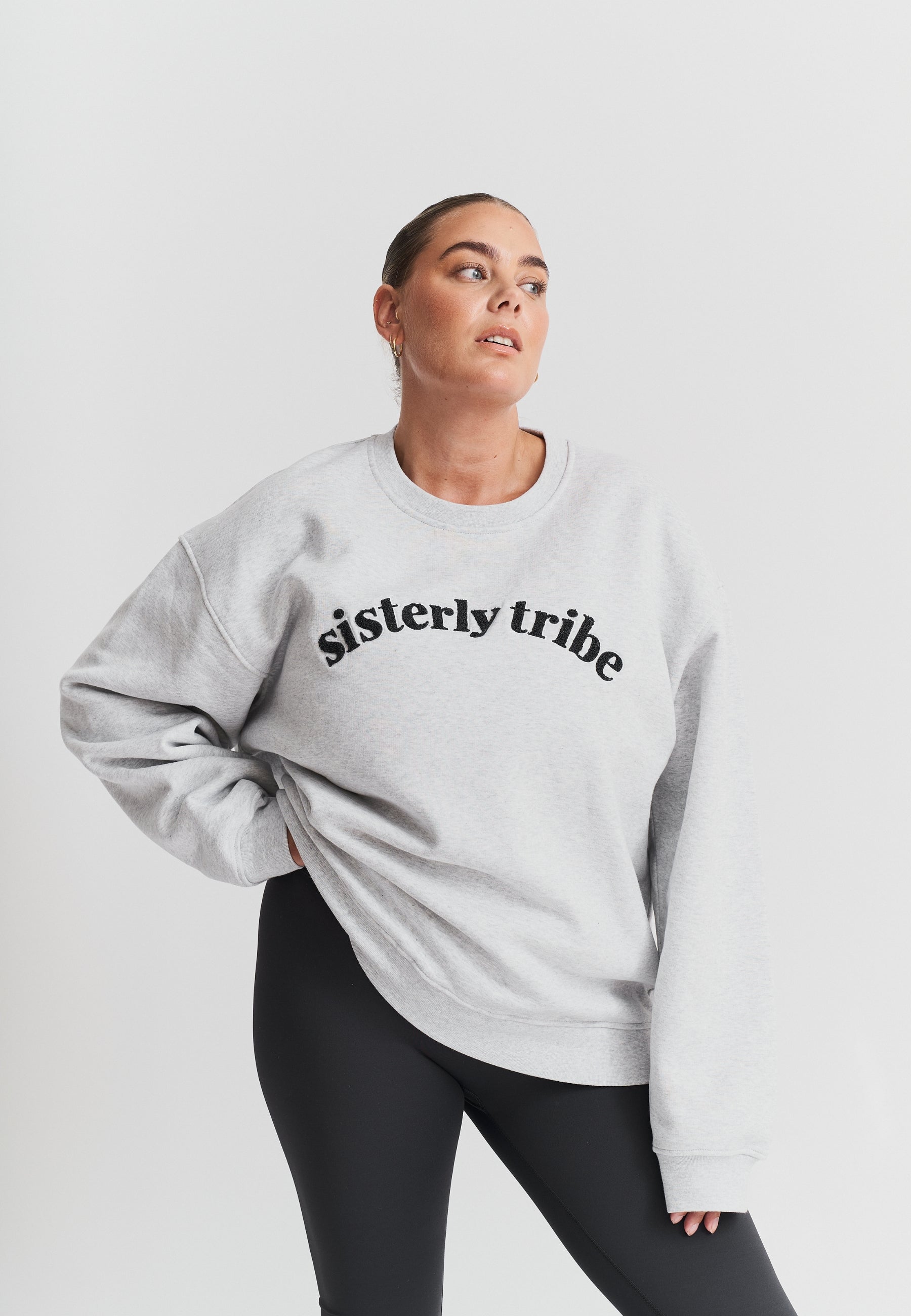 Sisterly Tribe Sweatshirt - Grey Marl