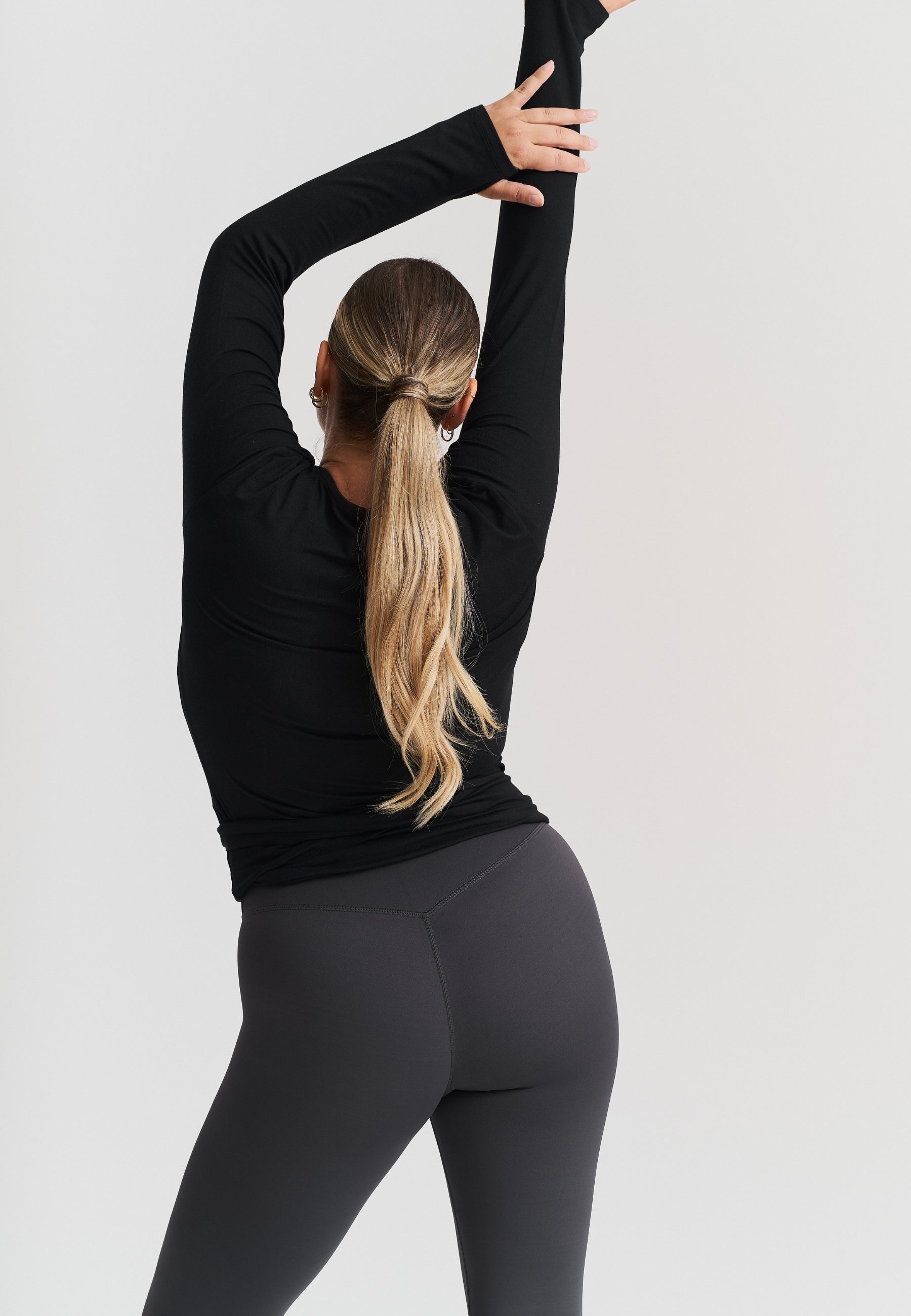 Soft Ballet Wrap Top Black