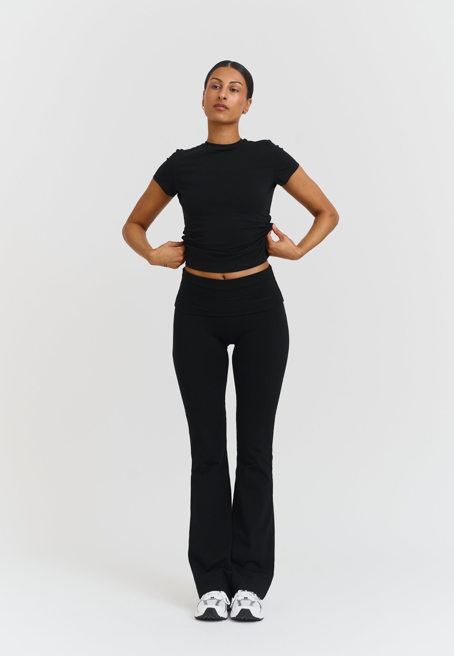 Soft Cotton Yoga Pants - Black