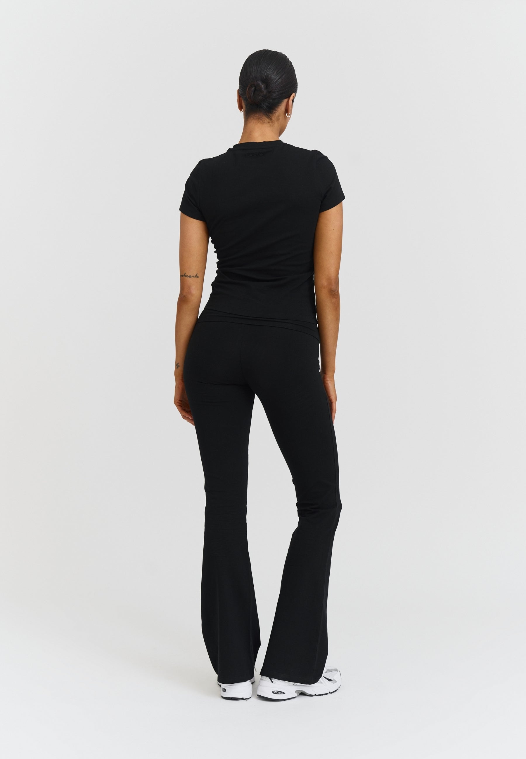 Soft Cotton Yoga Pants - Black