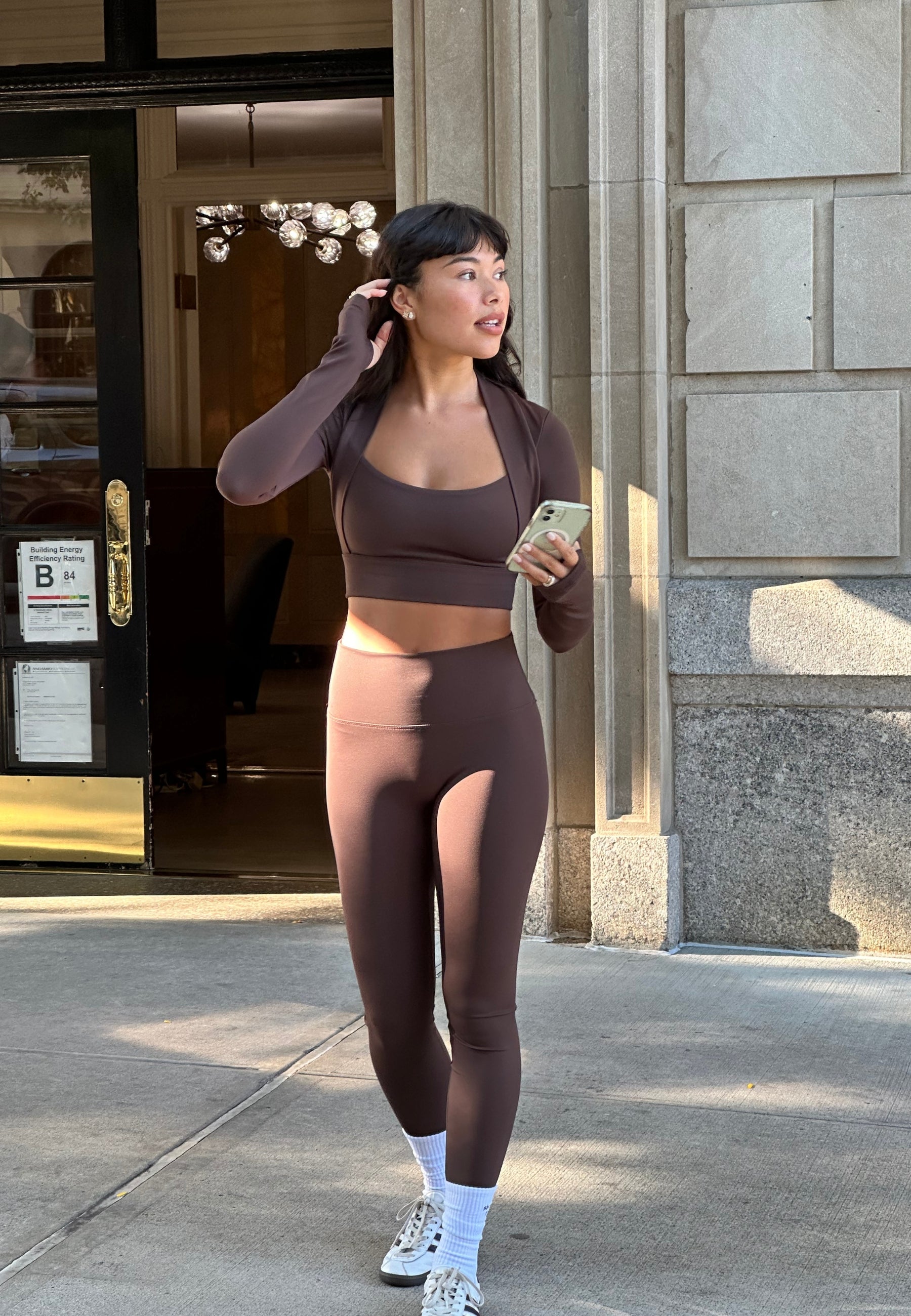 Softsculpt Bolero Long Sleeve Top Espresso